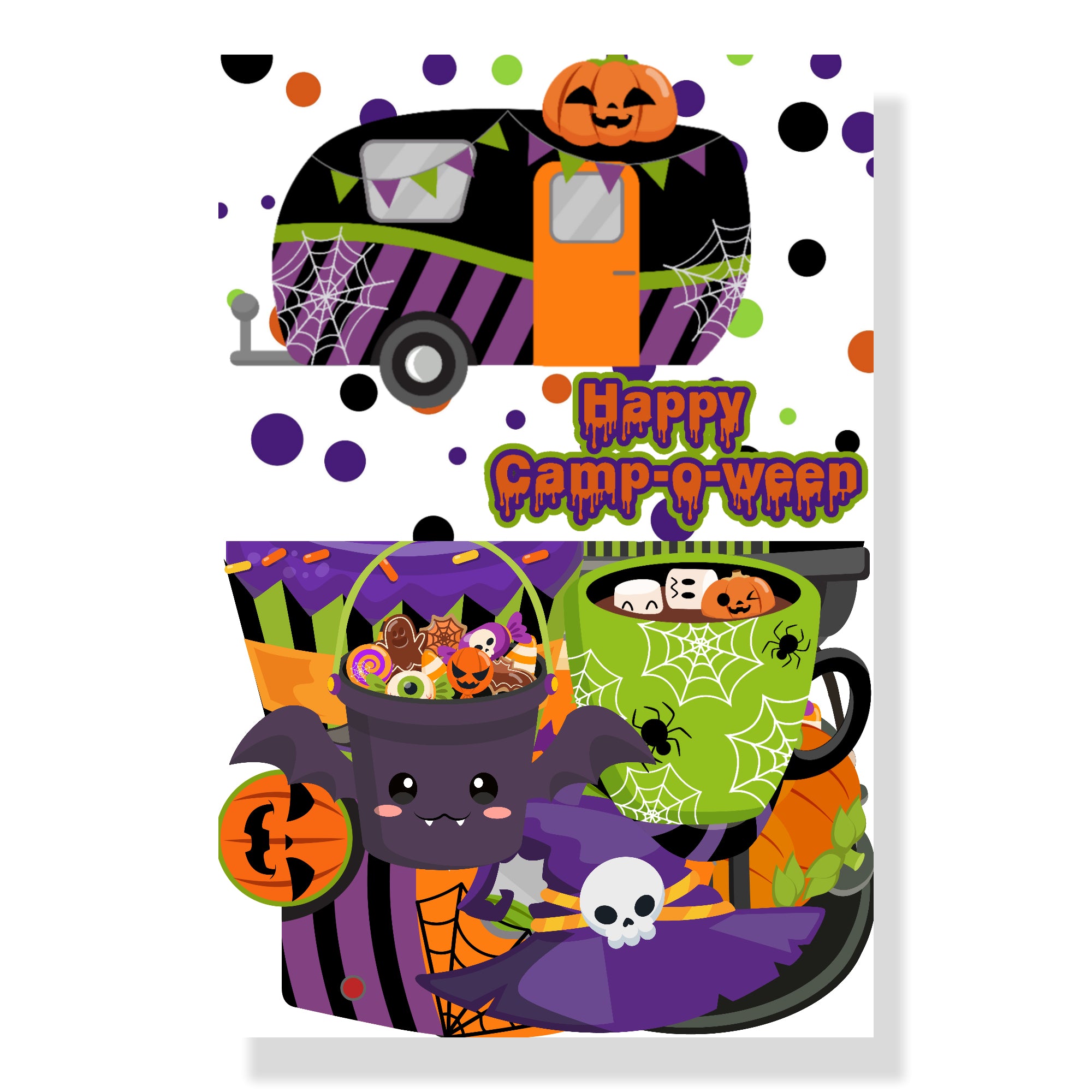 Happy Camp-o-ween 12 x 12 Scrapbook Paper & Embellishment Kit by SSC Designs