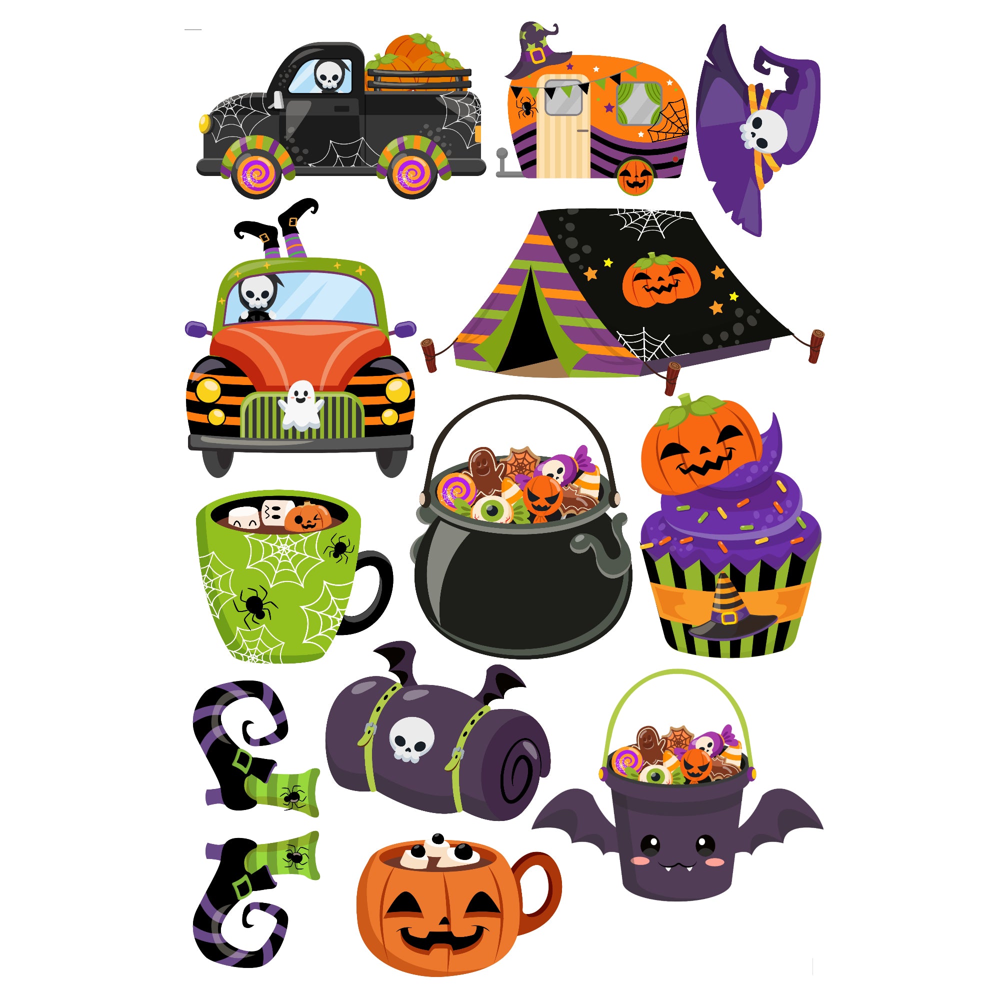 Happy Camp-o-ween Collection Laser Cut Ephemera Embellishments by SSC Designs