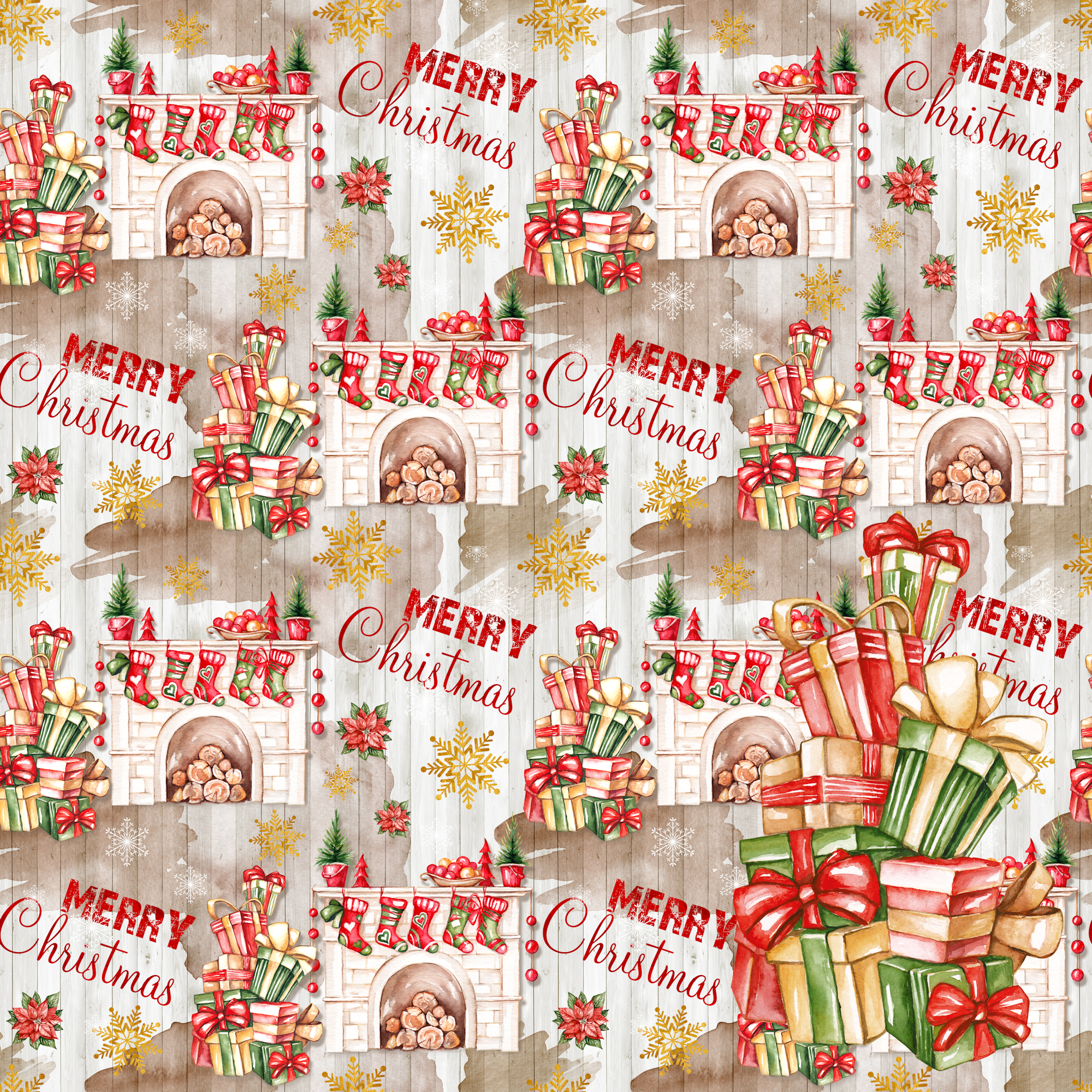 Home For Christmas Collection The Stockings Were Hung 12 x 12 Double-Sided Scrapbook Paper by SSC Designs