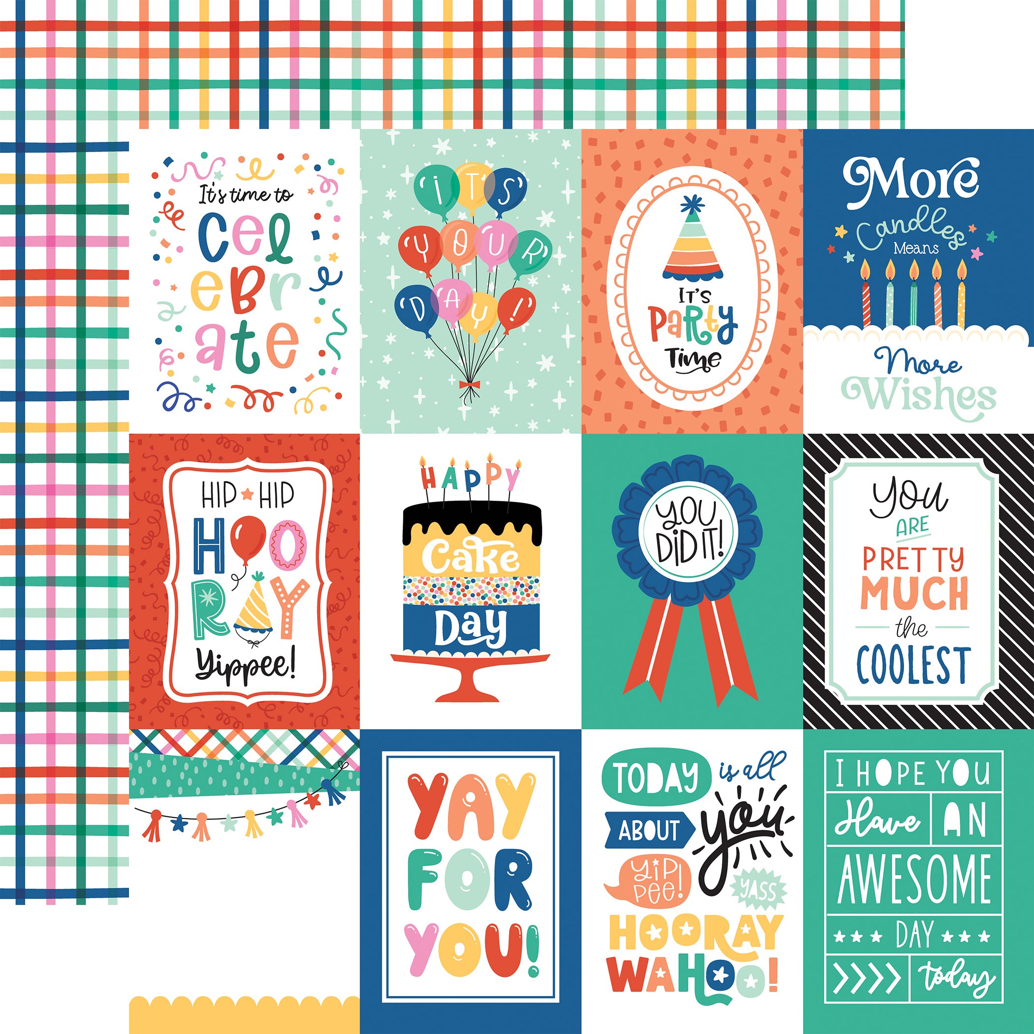 Hip Hip Hooray Birthday Collection 12 x 12 Scrapbook Collection Kit by Echo Park Paper