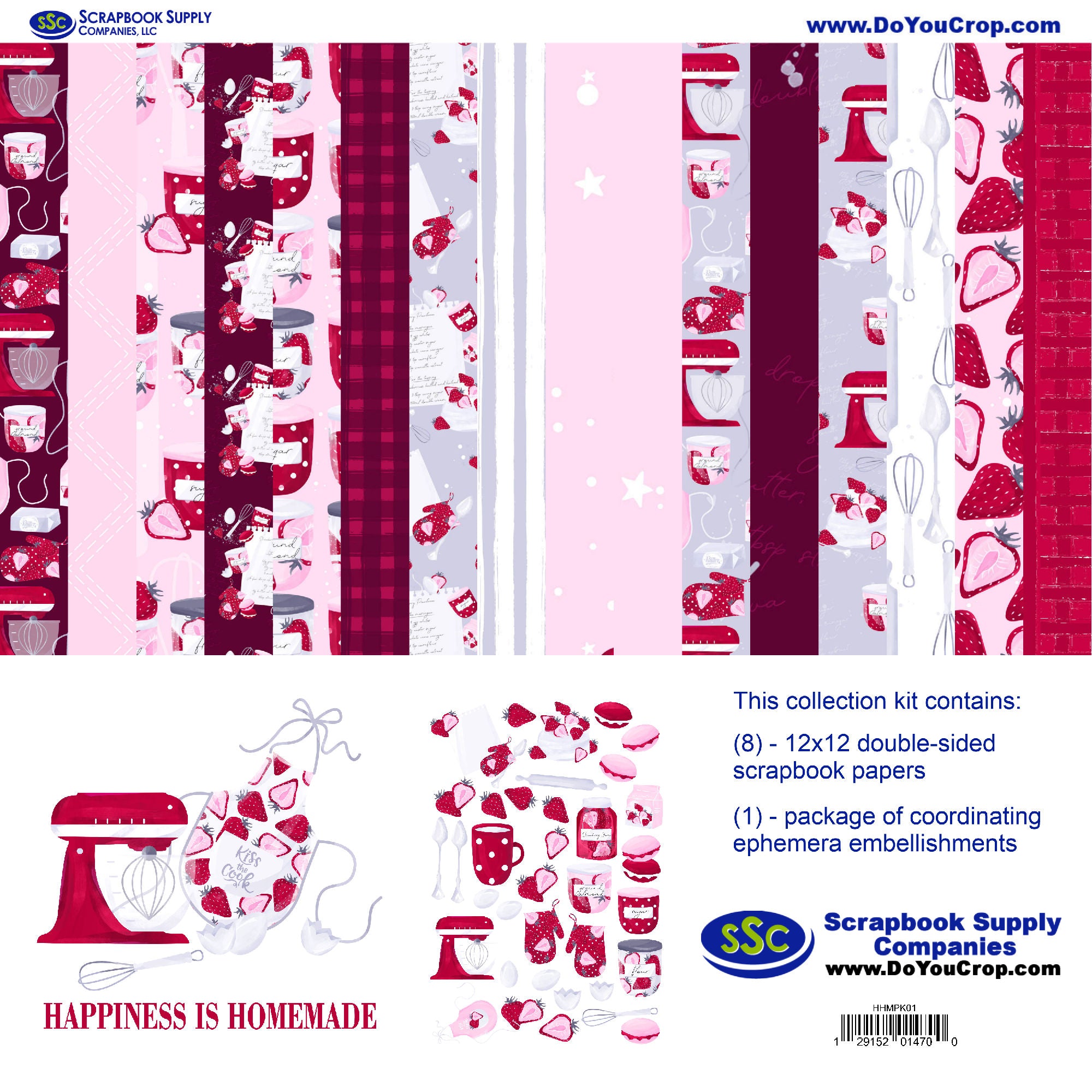 Happiness is Homemade 12 x 12 Scrapbook Paper & Embellishment Kit by SSC Designs
