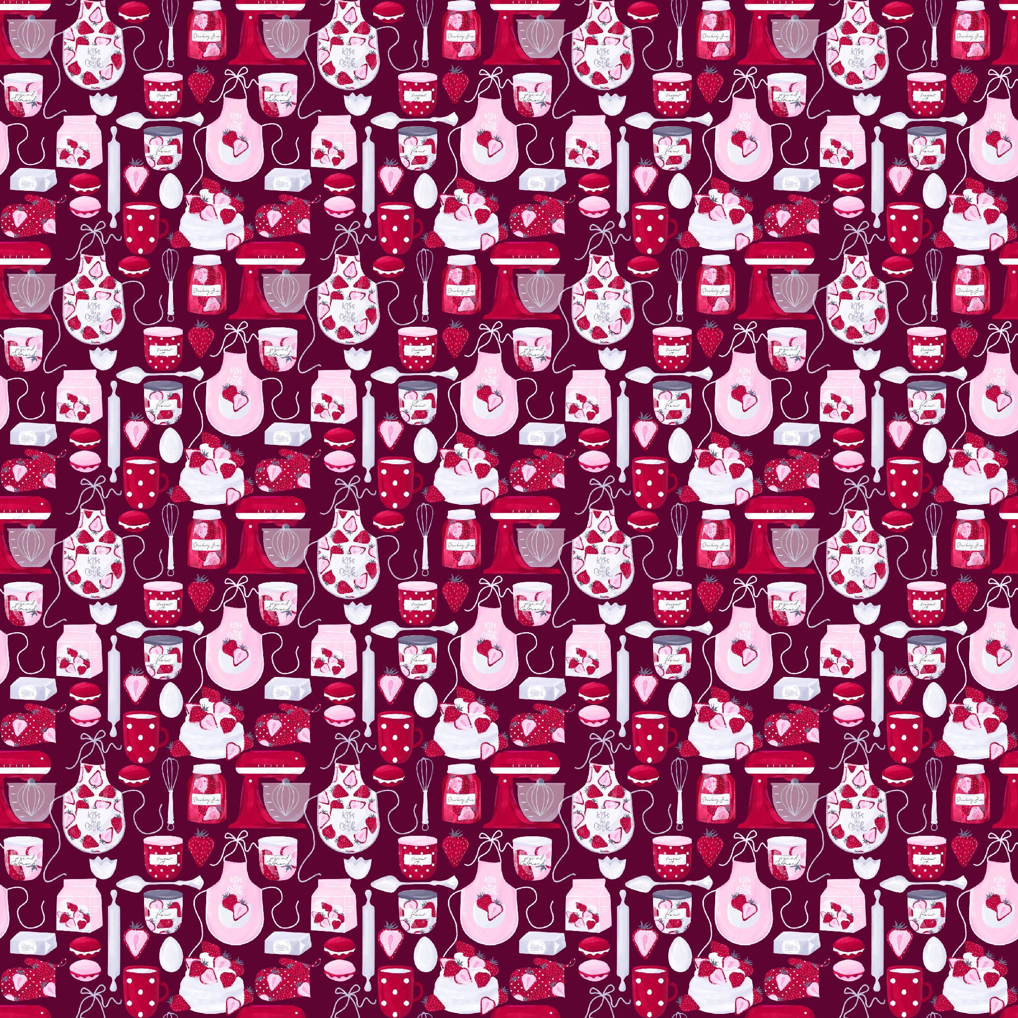 Happiness is Homemade Collection Sugar & Spice Sweethearts 12 x 12 Double-Sided Scrapbook Paper by SSC Designs