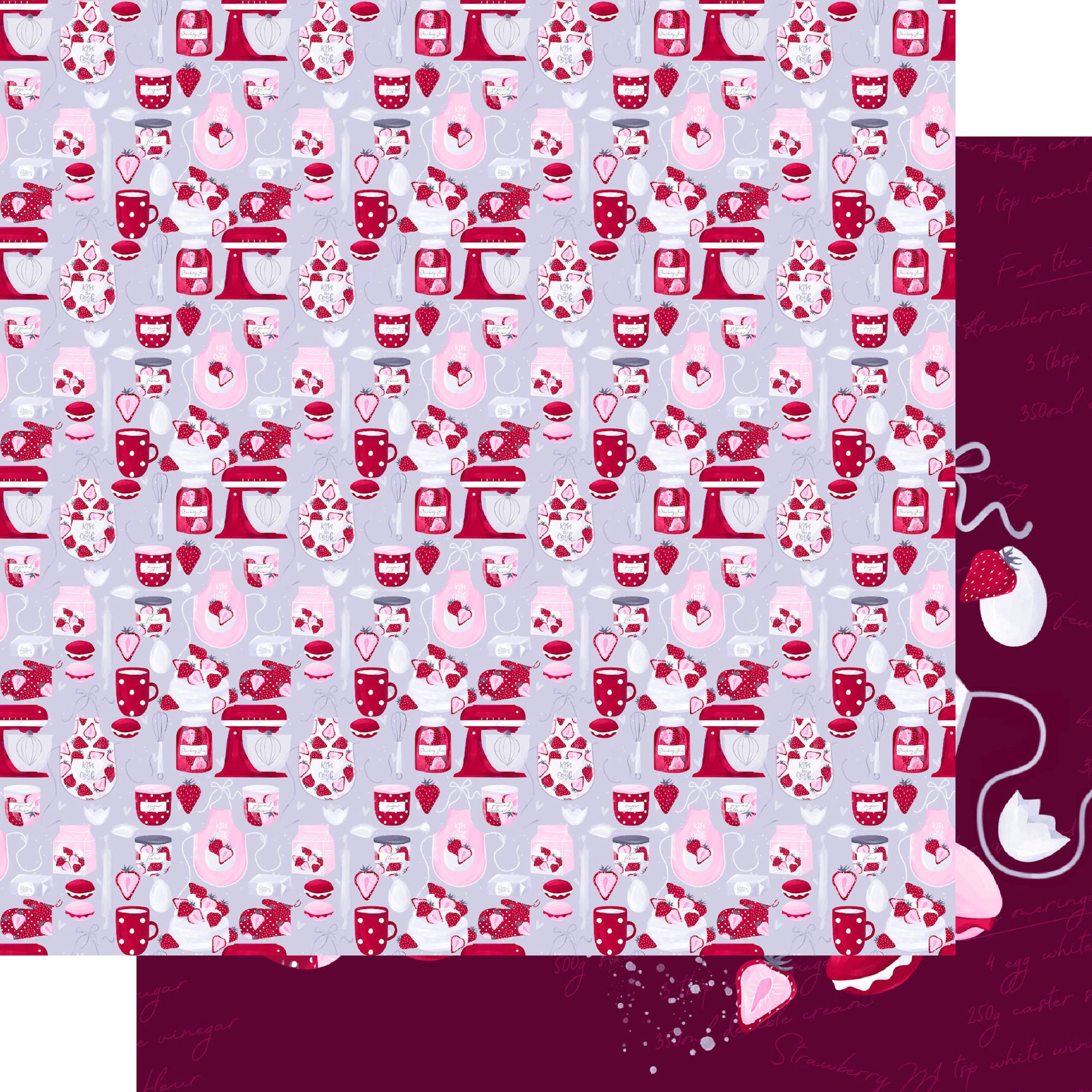 Happiness is Homemade Collection Cookie Cupid 12 x 12 Double-Sided Scrapbook Paper by SSC Designs