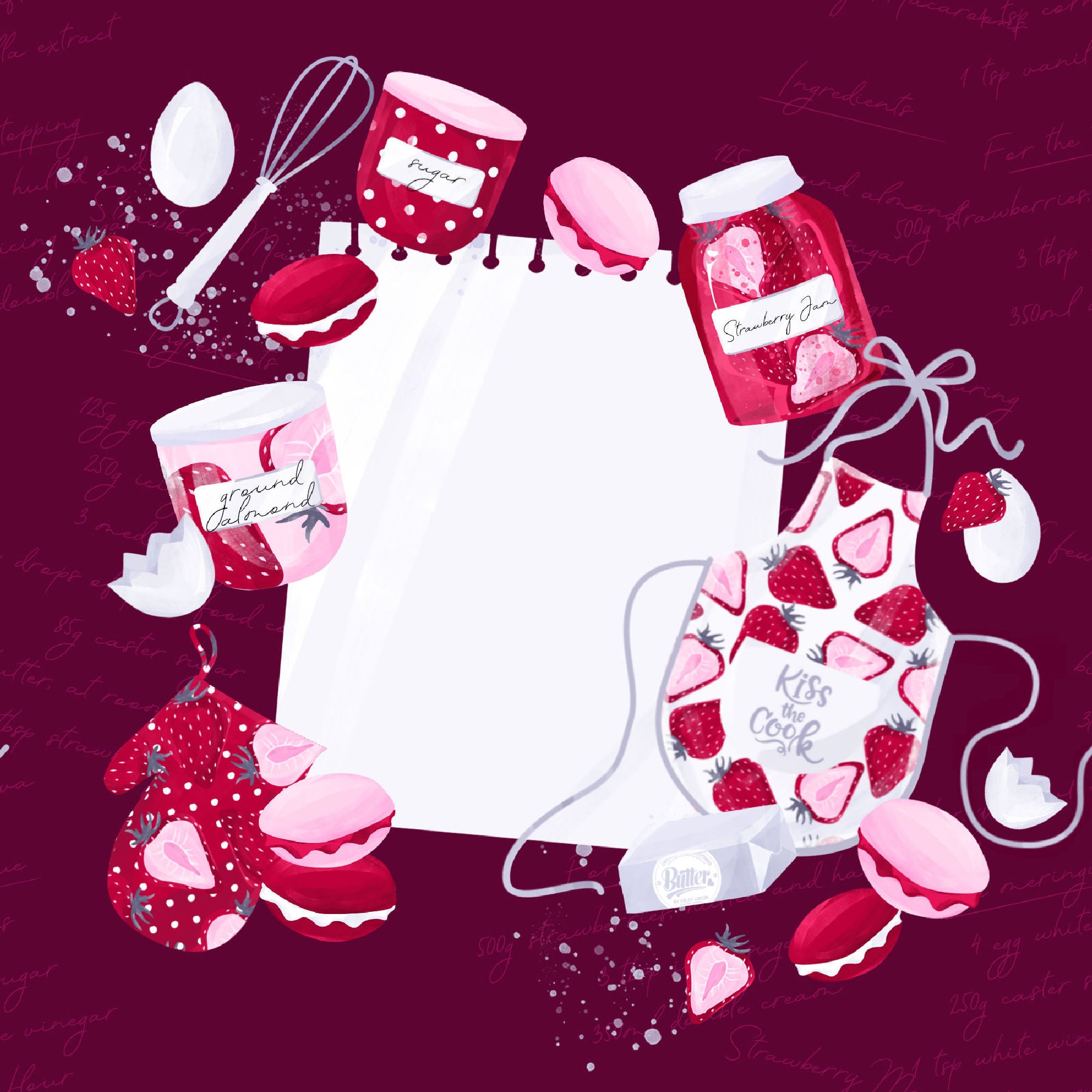 Happiness is Homemade Collection Cookie Cupid 12 x 12 Double-Sided Scrapbook Paper by SSC Designs