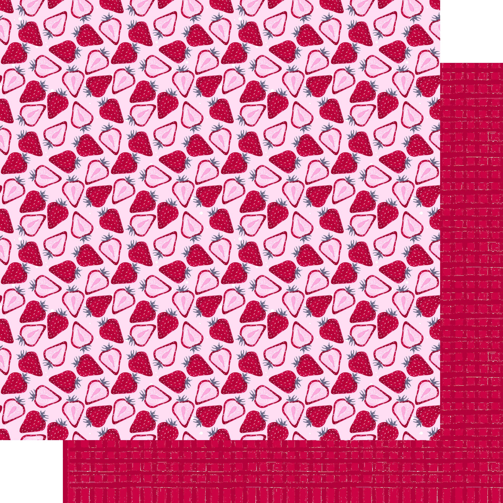 Happiness is Homemade Collection Kitchen Kiss 12 x 12 Double-Sided Scrapbook Paper by SSC Designs