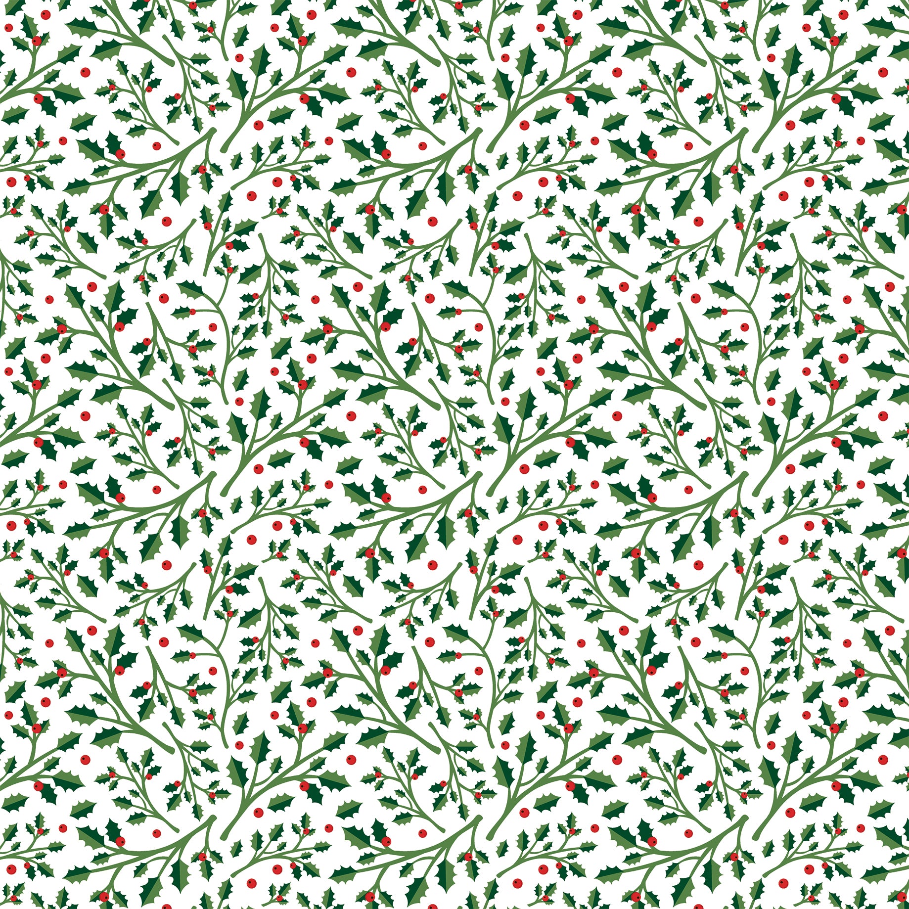 Have A Holly Jolly Christmas Collection Holly Jolly Holly 12 x 12 Double-Sided Scrapbook Paper by Echo Park Paper