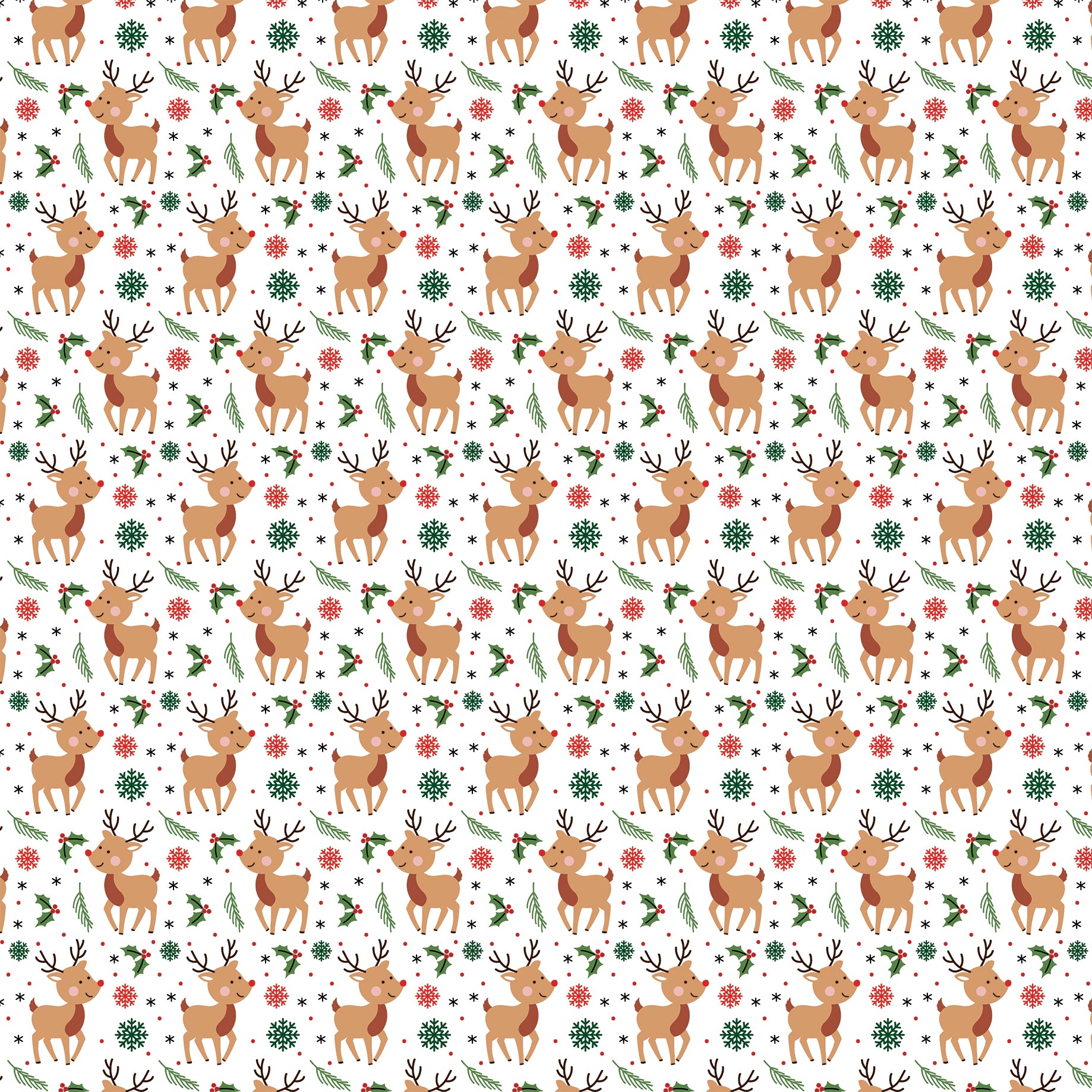 Have A Holly Jolly Christmas Collection Dashing Deer 12 x 12 Double-Sided Scrapbook Paper by Echo Park Paper