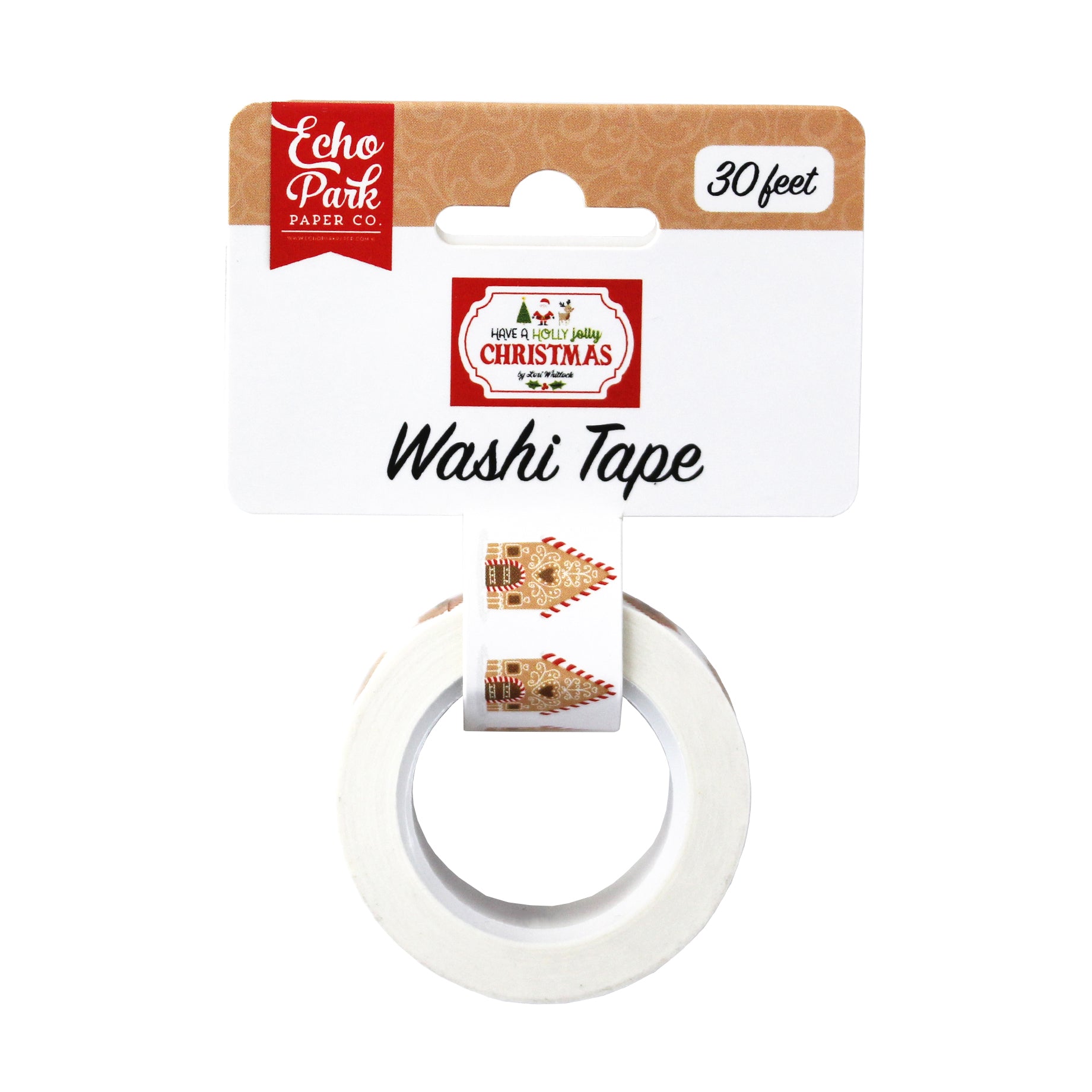 Have A Holly Jolly Christmas Collection Gingerbread Bakery Washi Tape by Echo Park Paper - 30 Feet