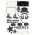 Hockey Season Collection Laser Cut Scrapbook Ephemera Embellishments by SSC Designs