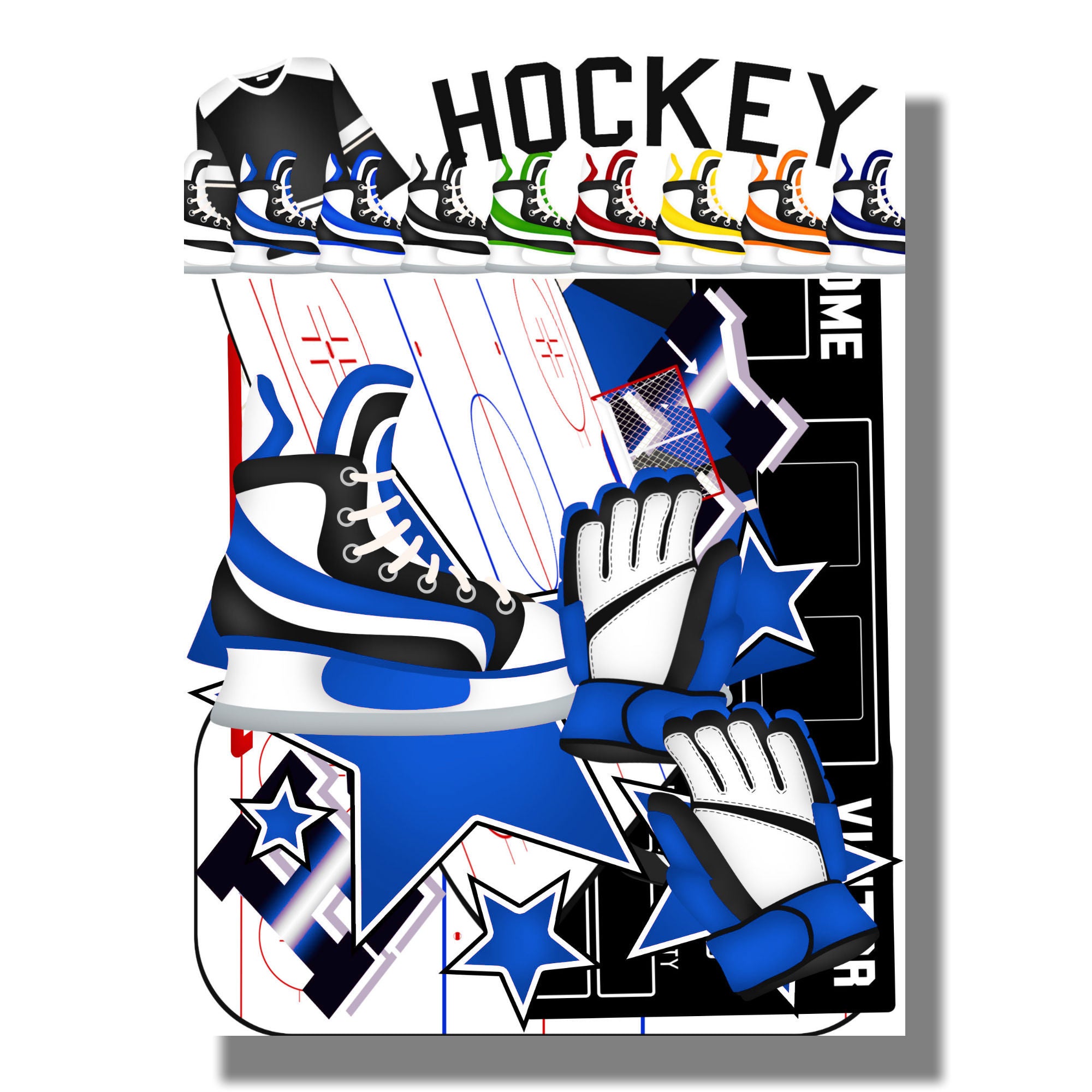 Hockey Season Collection Laser Cut Scrapbook Ephemera Embellishments by SSC Designs