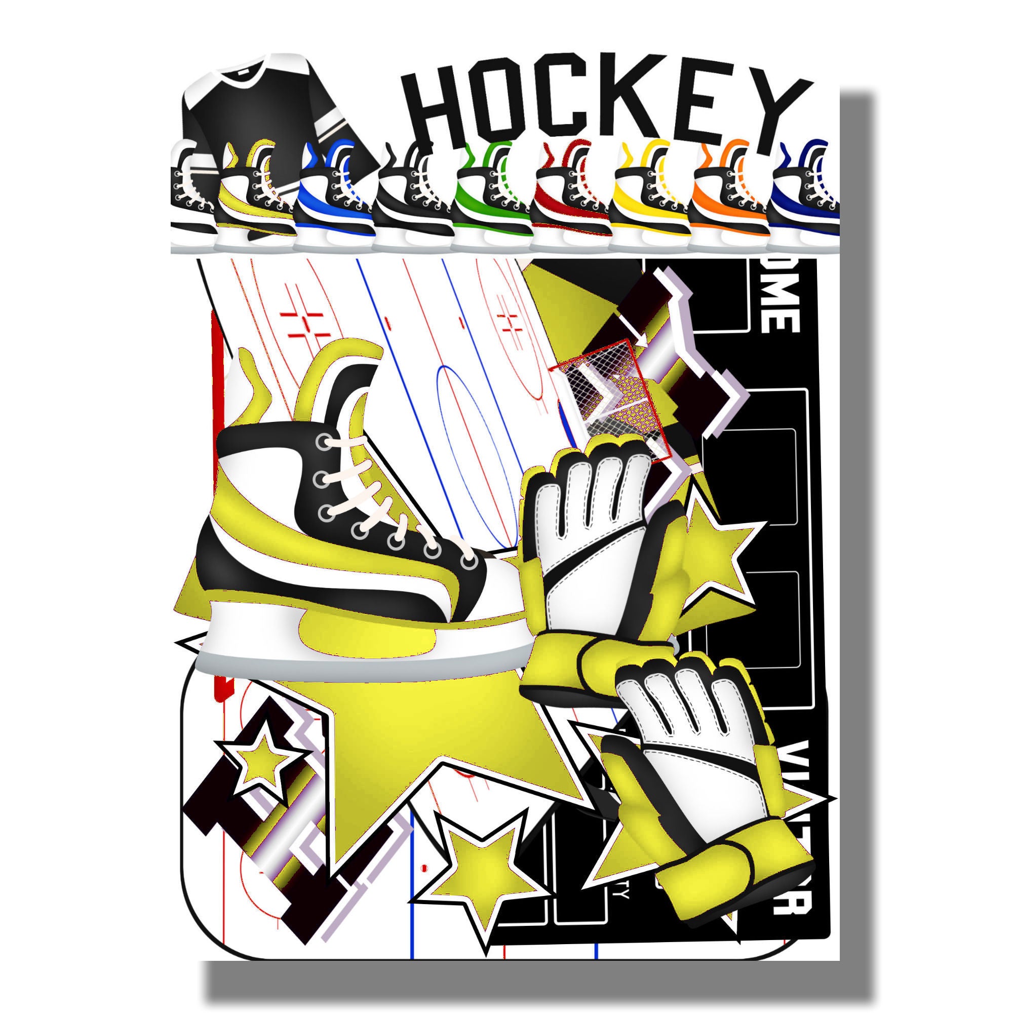 Hockey Season Collection Laser Cut Scrapbook Ephemera Embellishments by SSC Designs
