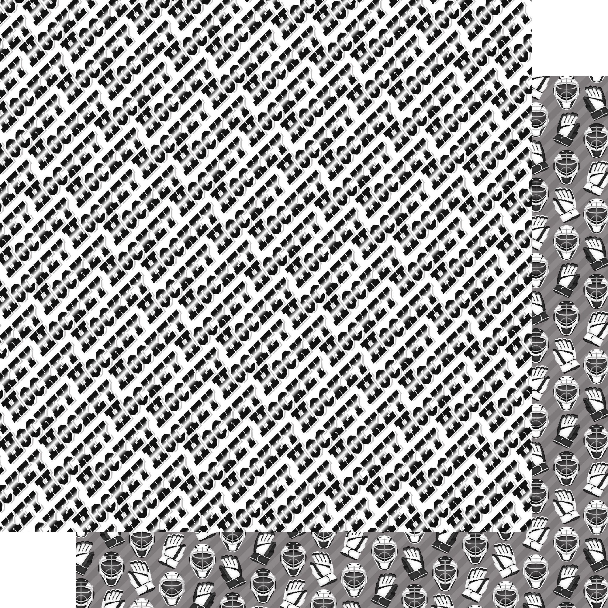 Hockey Season Custom Color 12 x 12 Scrapbook Paper & Embellishment Kit by SSC Designs