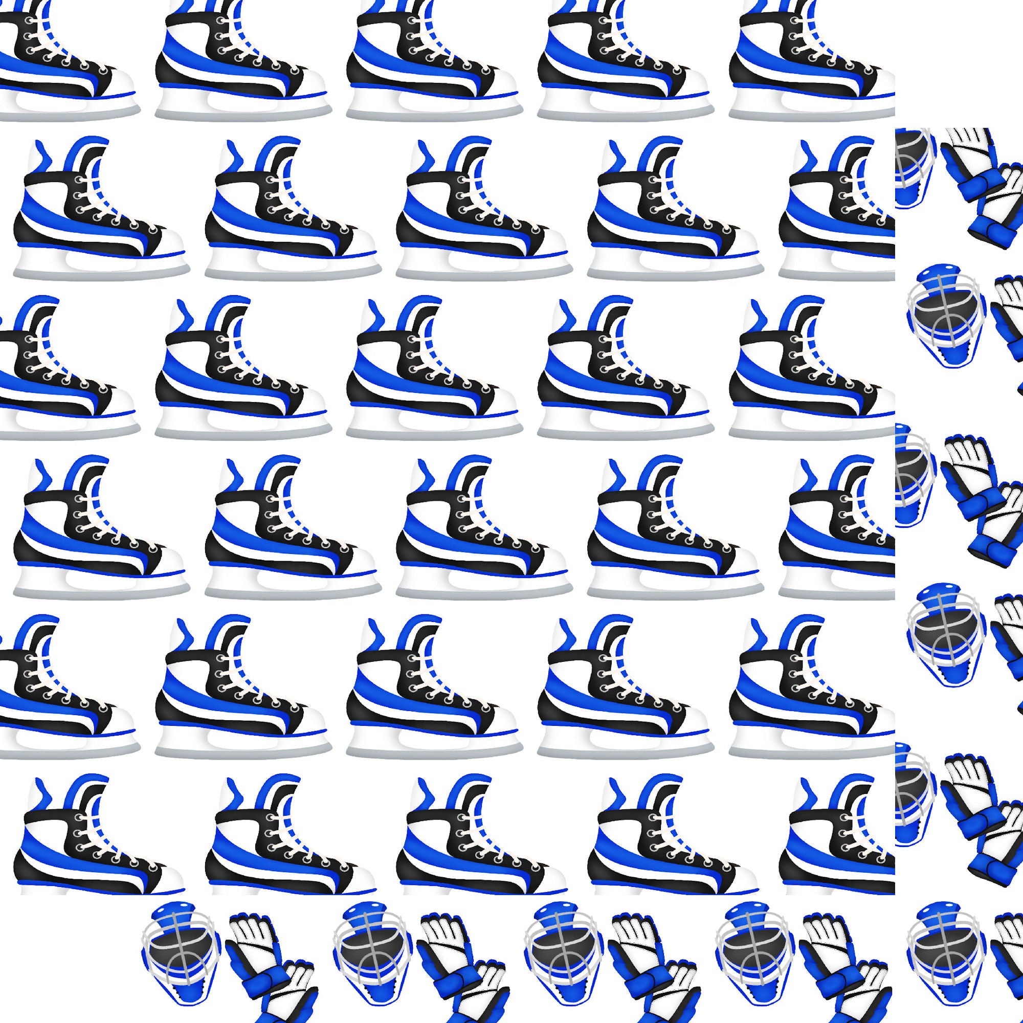 Hockey Season Collection Stick & Score 12 x 12 Double-Sided Scrapbook Paper by SSC Designs