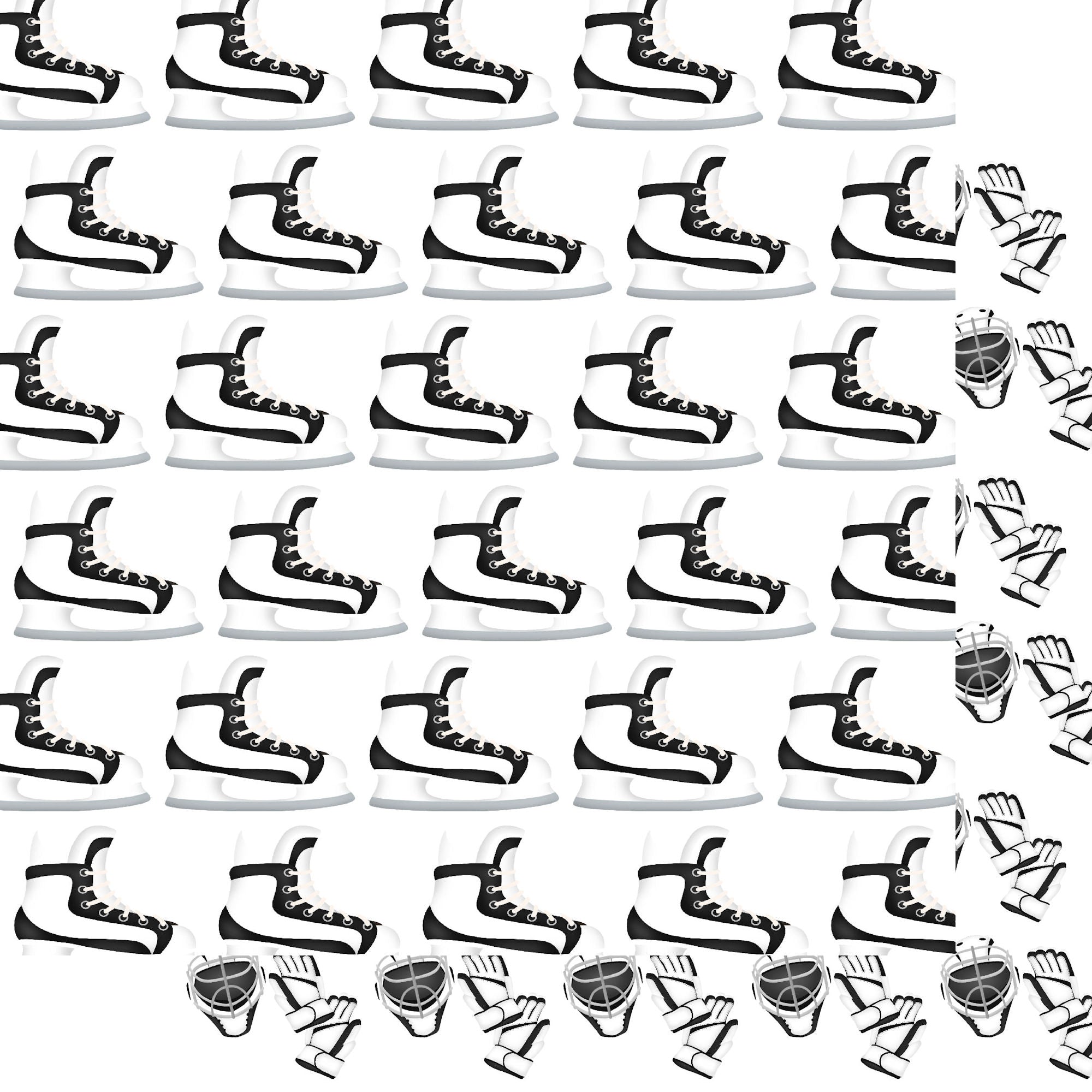 Hockey Season Collection Stick & Score 12 x 12 Double-Sided Scrapbook Paper by SSC Designs