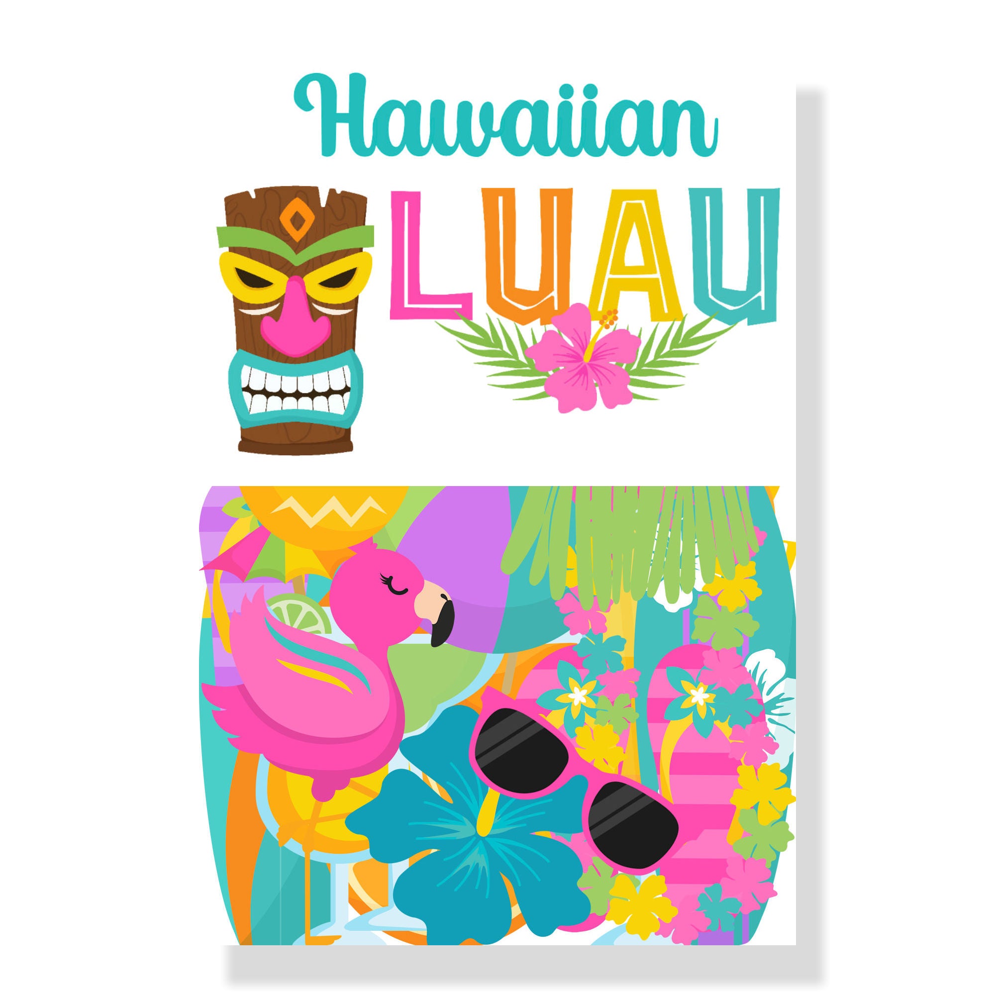 Hawaiian Luau Collection Laser Cut Scrapbook Ephemera Embellishments by SSC Designs