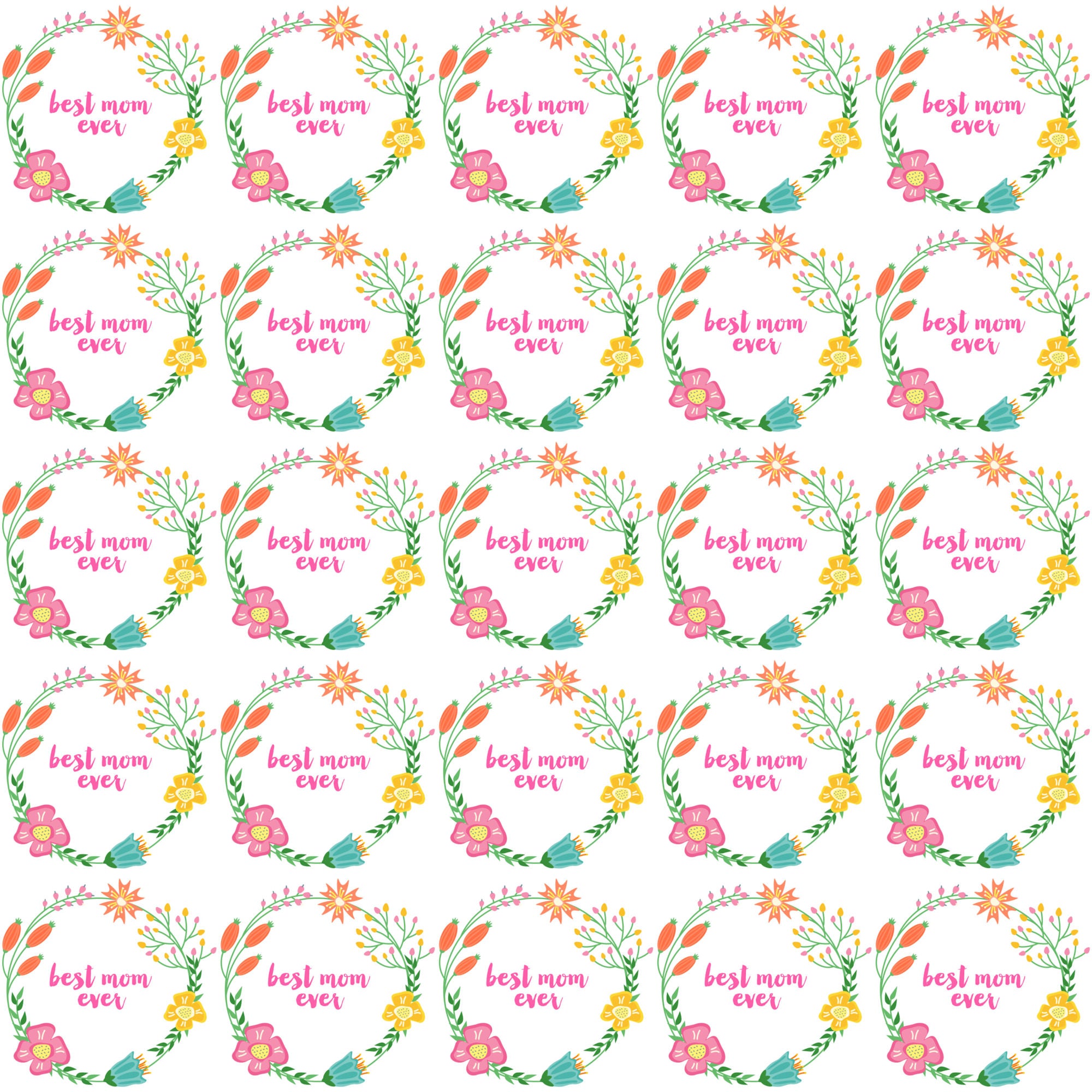 Happy Mother's Day Collection Best Mom Ever 12 x 12 Double-Sided Scrapbook Paper by SSC Designs