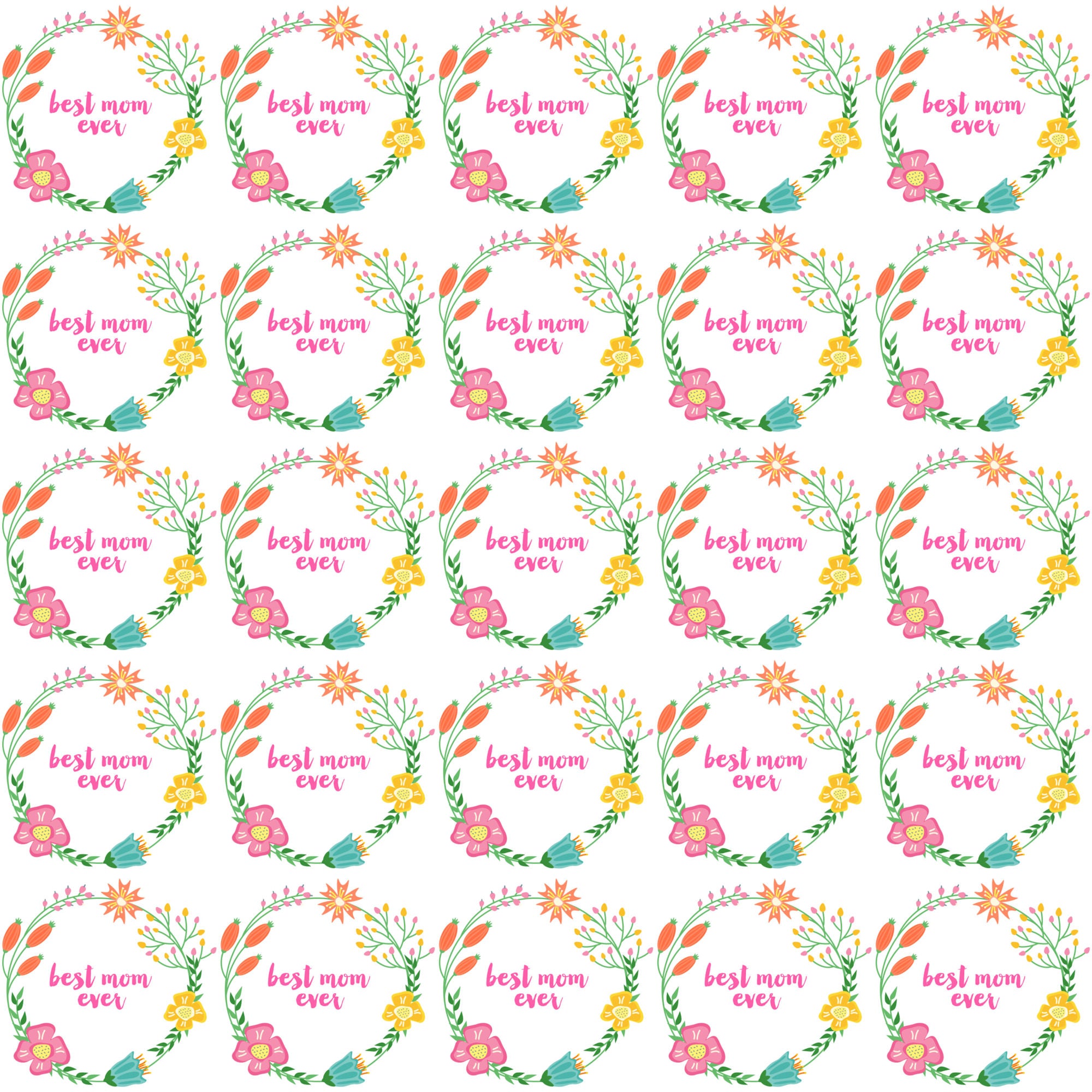 Happy Mother's Day Collection Best Mom Ever 12 x 12 Double-Sided Scrapbook Paper by SSC Designs