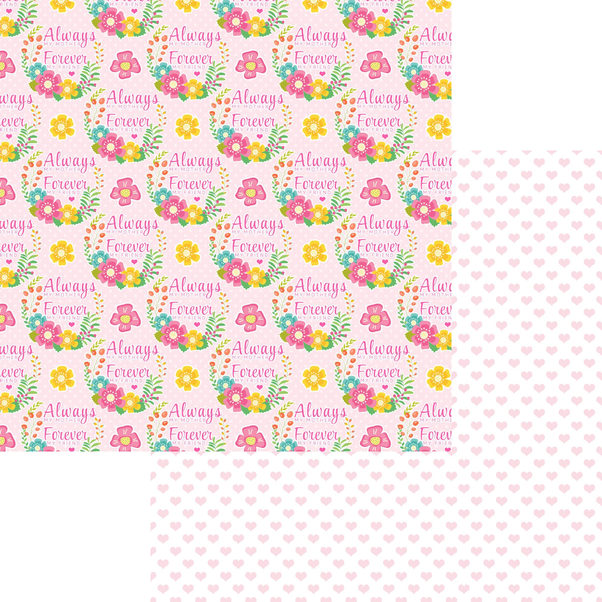 Happy Mother's Day Collection Mother's Love 12 x 12 Double-Sided Scrapbook Paper by SSC Designs