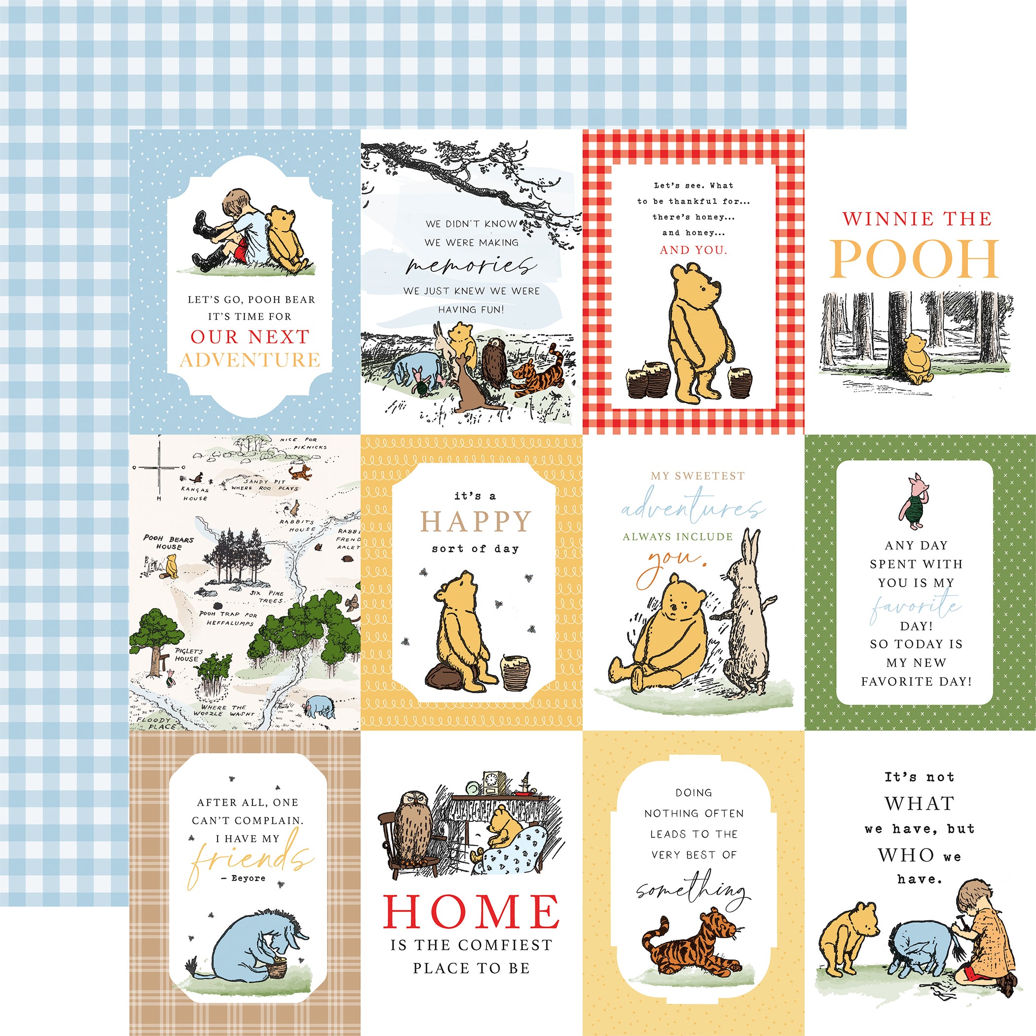 The House At Pooh Corner 12 x 12 Scrapbook Collection Kit by Echo Park Paper - 13 Pieces