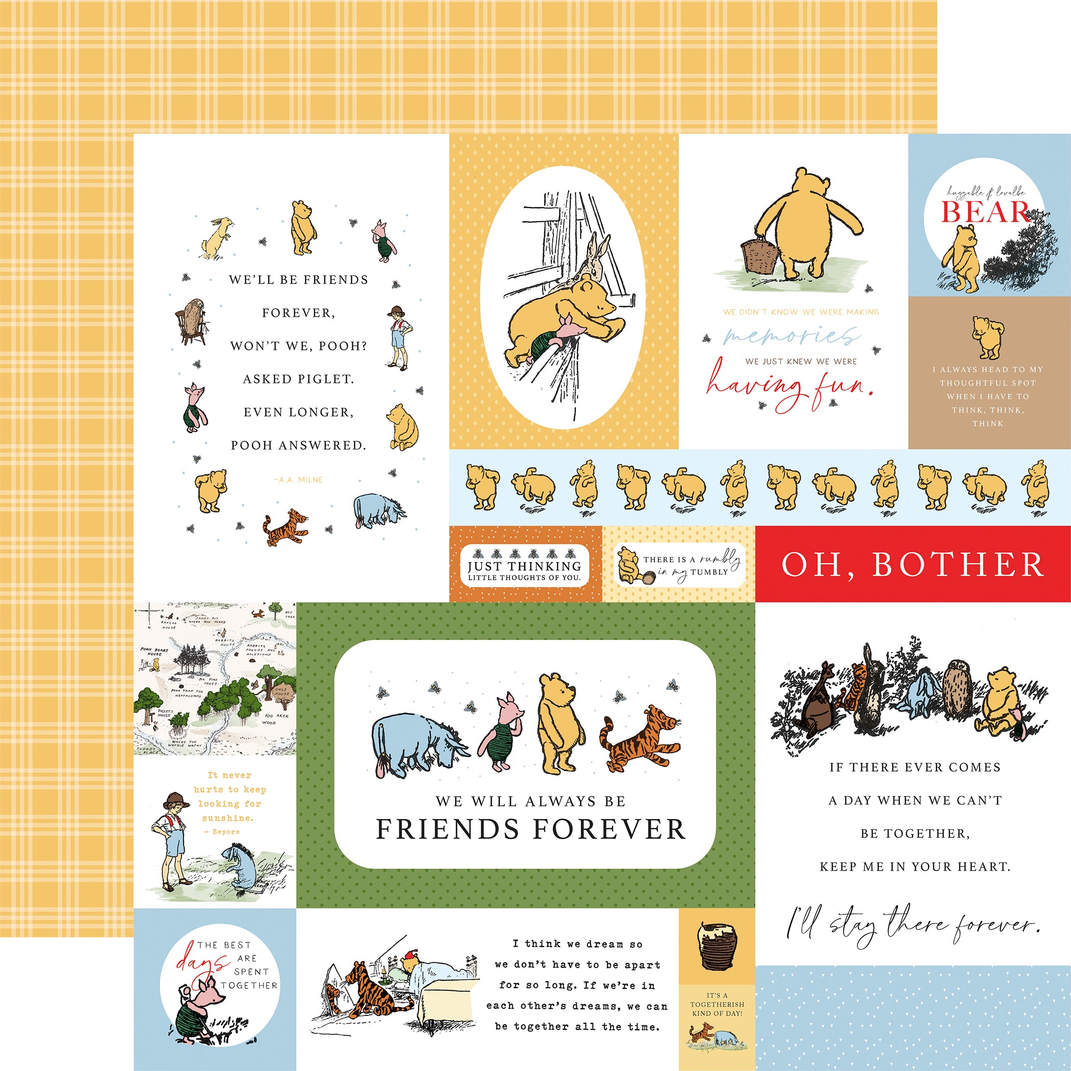 The House At Pooh Corner 12 x 12 Scrapbook Collection Kit by Echo Park Paper - 13 Pieces