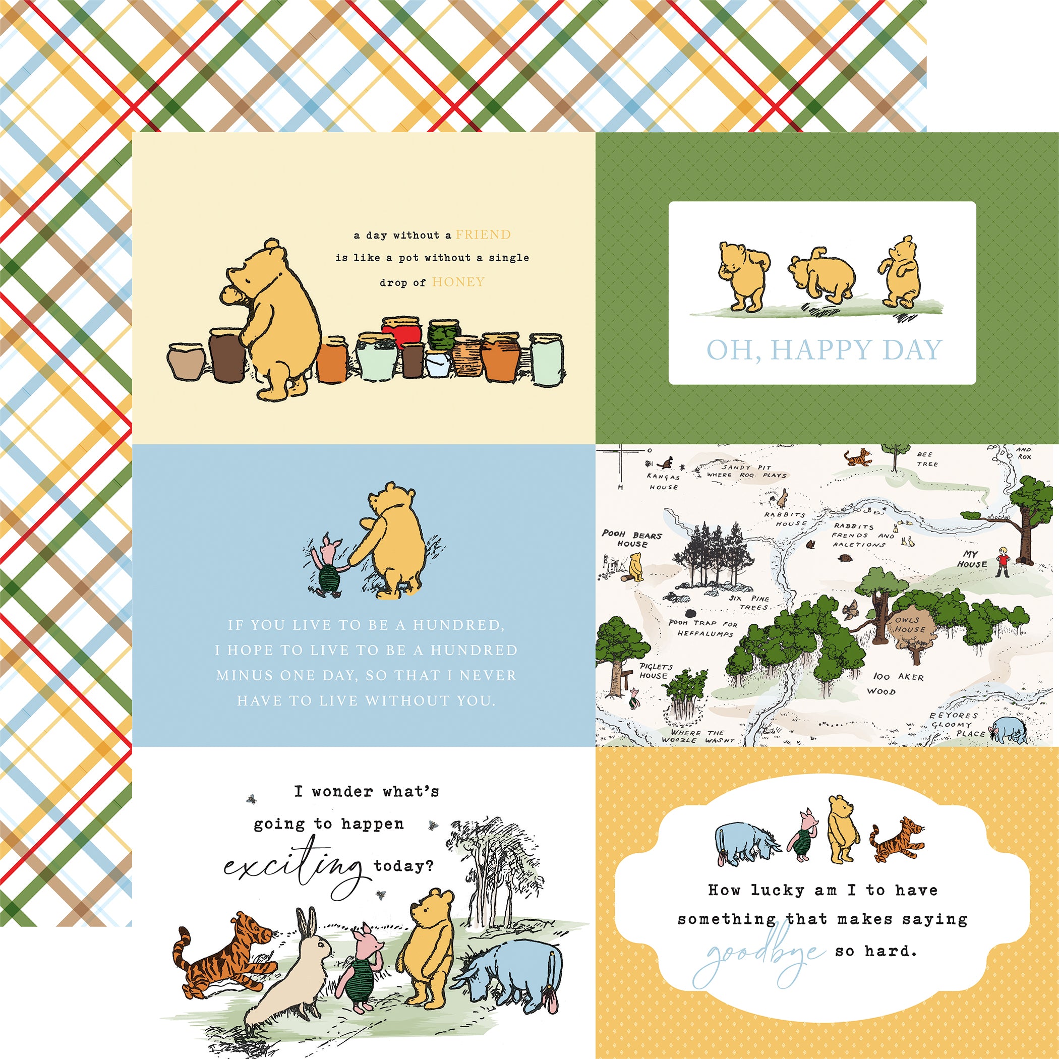 The House At Pooh Corner 12 x 12 Scrapbook Collection Kit by Echo Park Paper - 13 Pieces