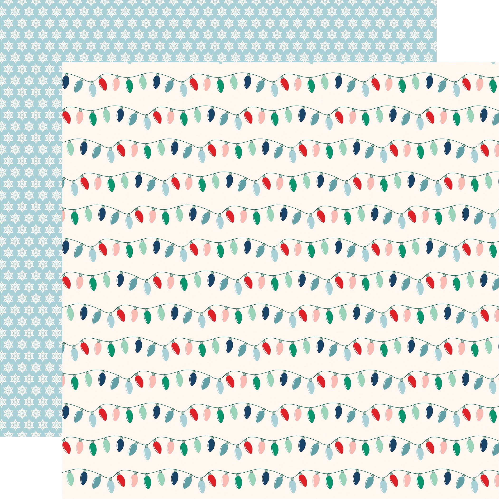 Happy Holidays Collection Festive Lights 12 x 12 Double-Sided Scrapbook Paper by Carta Bella