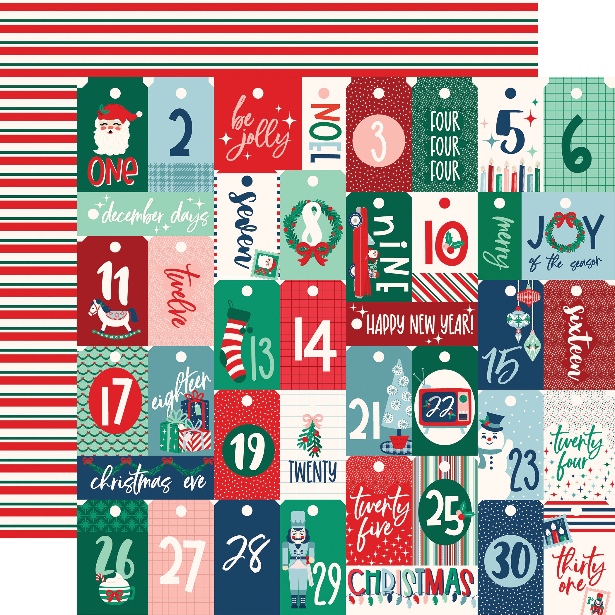 Happy Holidays Collection 12 x 12 Scrapbook Collection Kit by Echo Park Paper