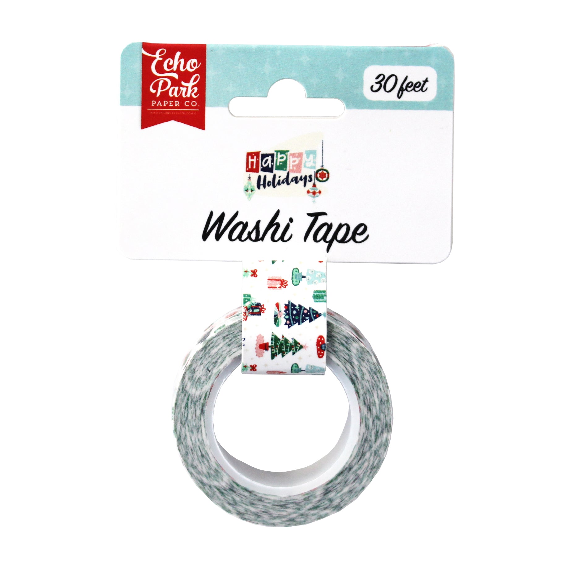 Happy Holidays Collection Festive Tree Fun Washi Tape by Echo Park Paper - 30 Feet