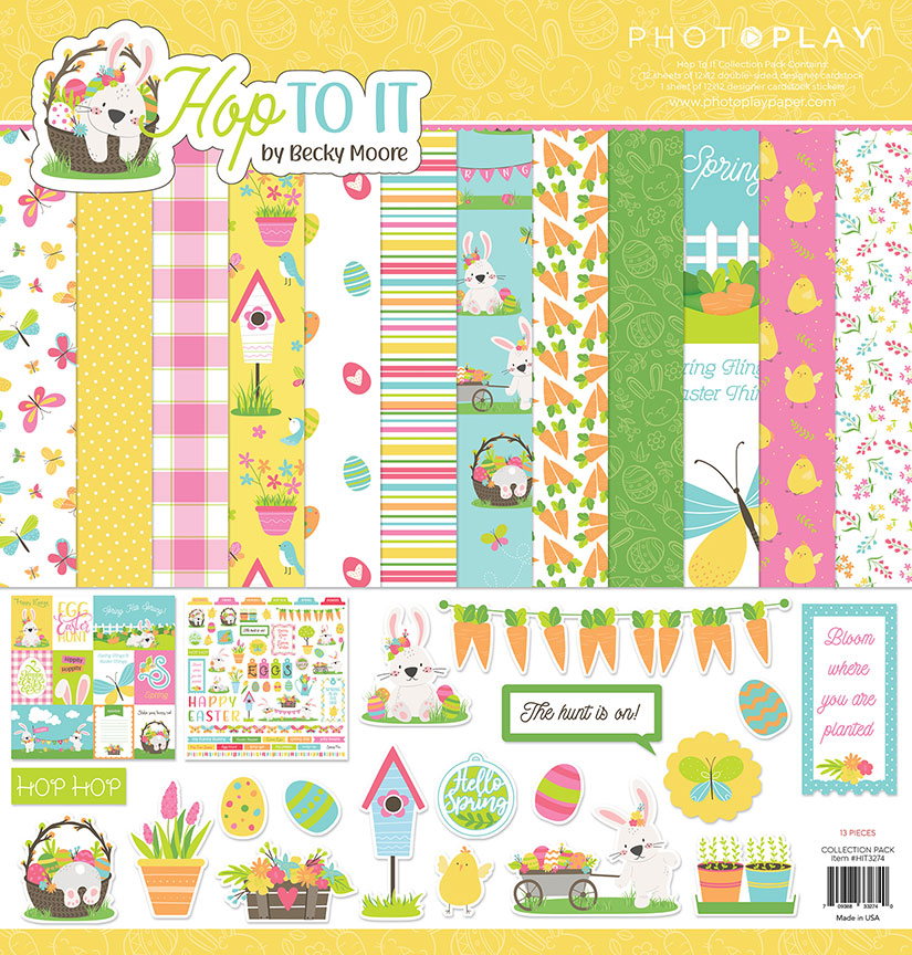 Hop To It Collection 12 x 12 Scrapbook Collection Pack by Photo Play Paper