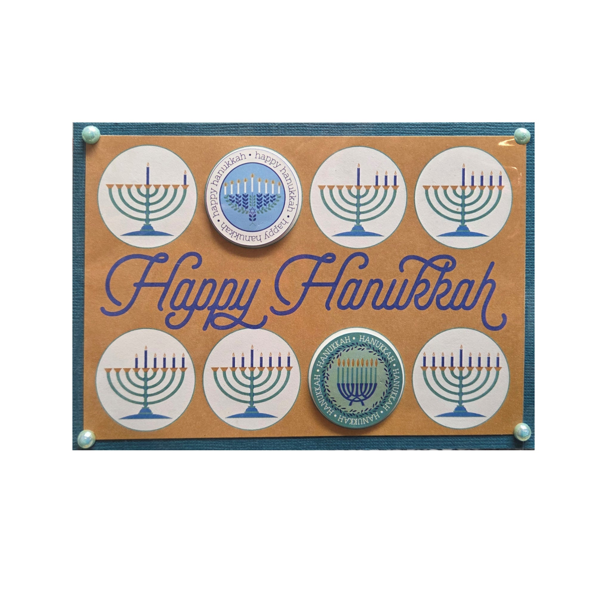 Happy Hanukkah 6.5 x 4.5 Fully-Assembled Scrapbook Embellishment by SSC Designs