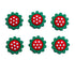 Dress It Up Collection Holiday Blooms Christmas Scrapbook Buttons by Jesse James Buttons