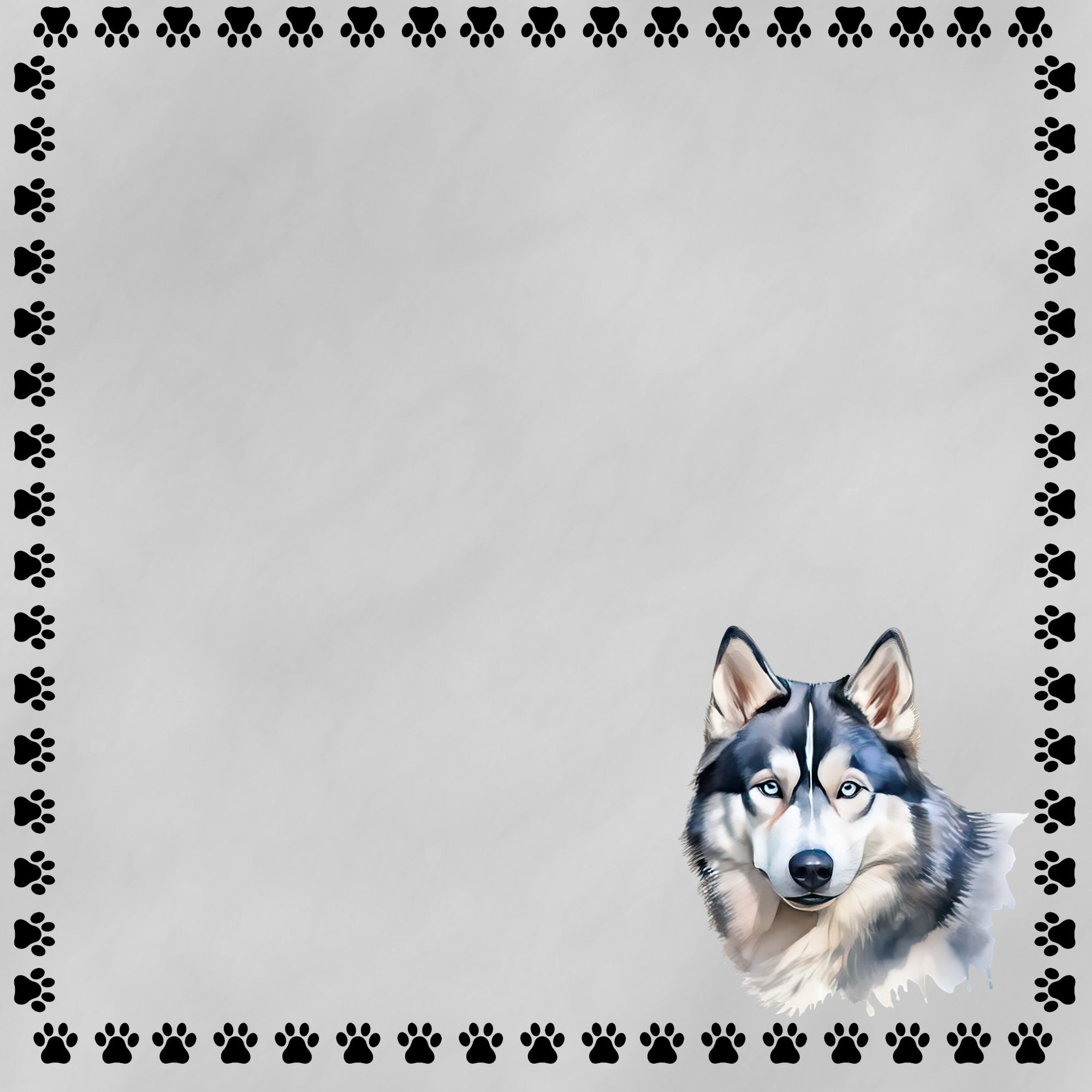 Dog Breeds Collection Husky 12 x 12 Double-Sided Scrapbook Paper by SSC Designs