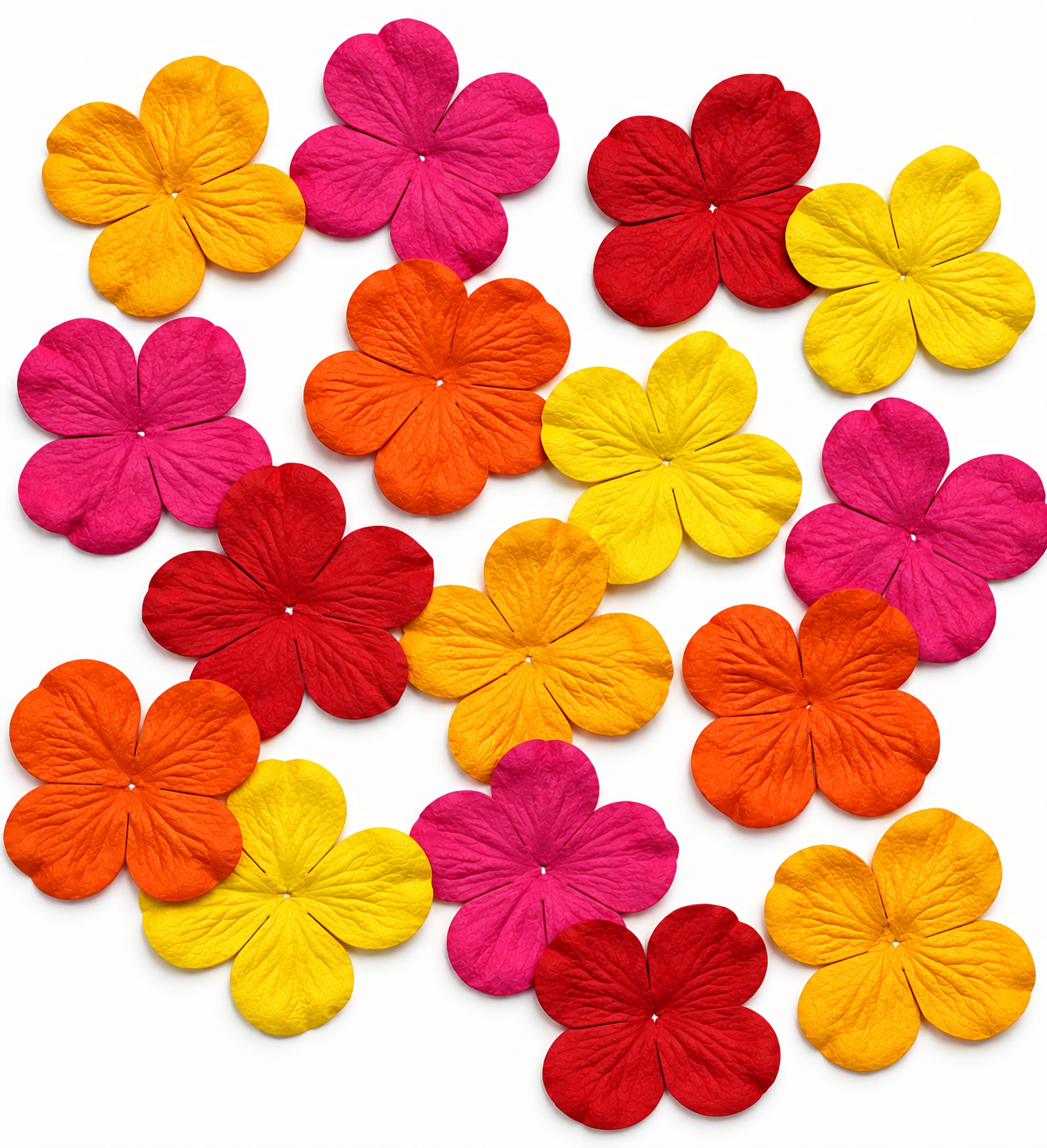 Petal Party Collection Hydrangea 1" Mixed Tropical Punch Flowers - Pkg. of 15