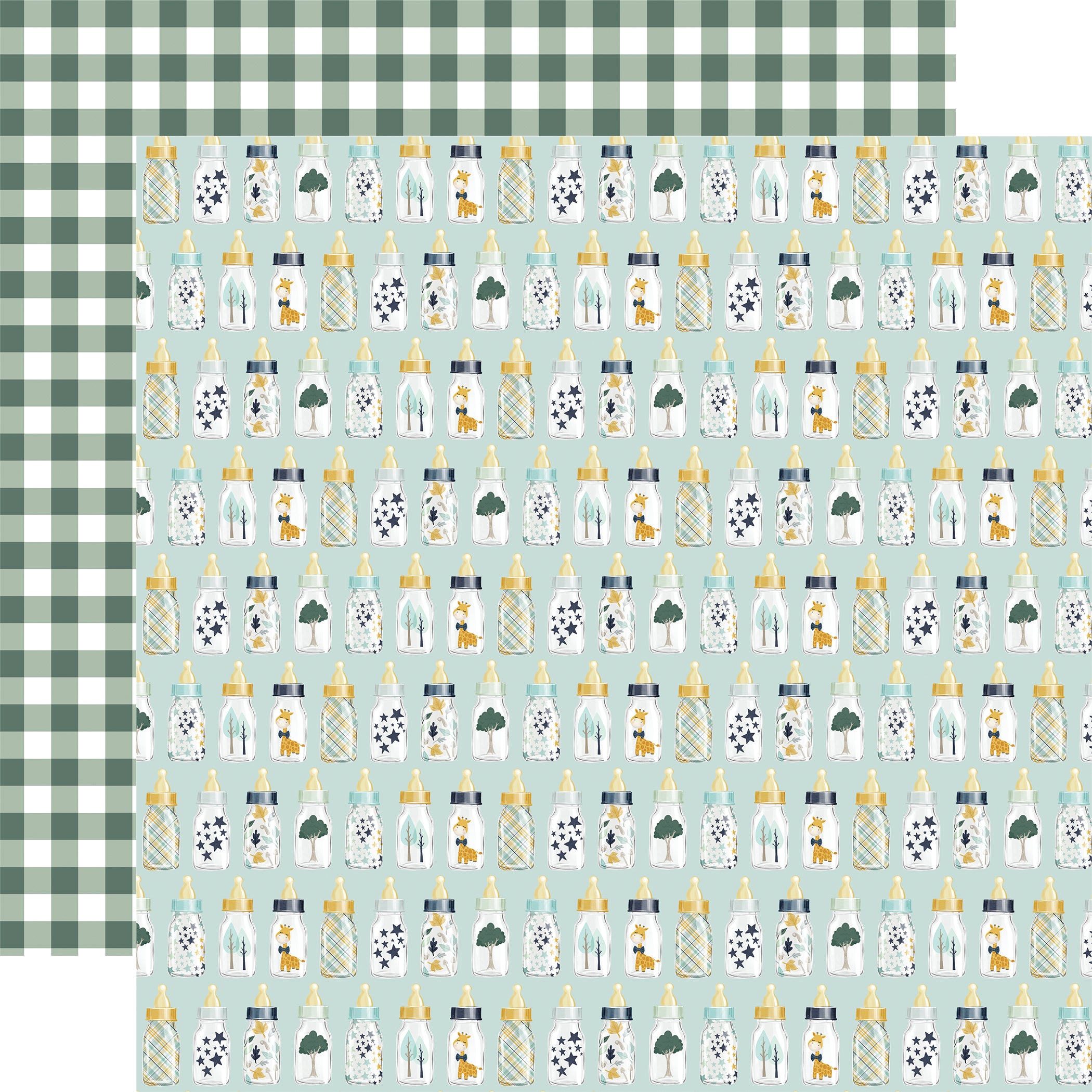 It's a Boy Scrapbook Paper & Sticker Collection Kit by Echo Park Paper - 13 Pieceses