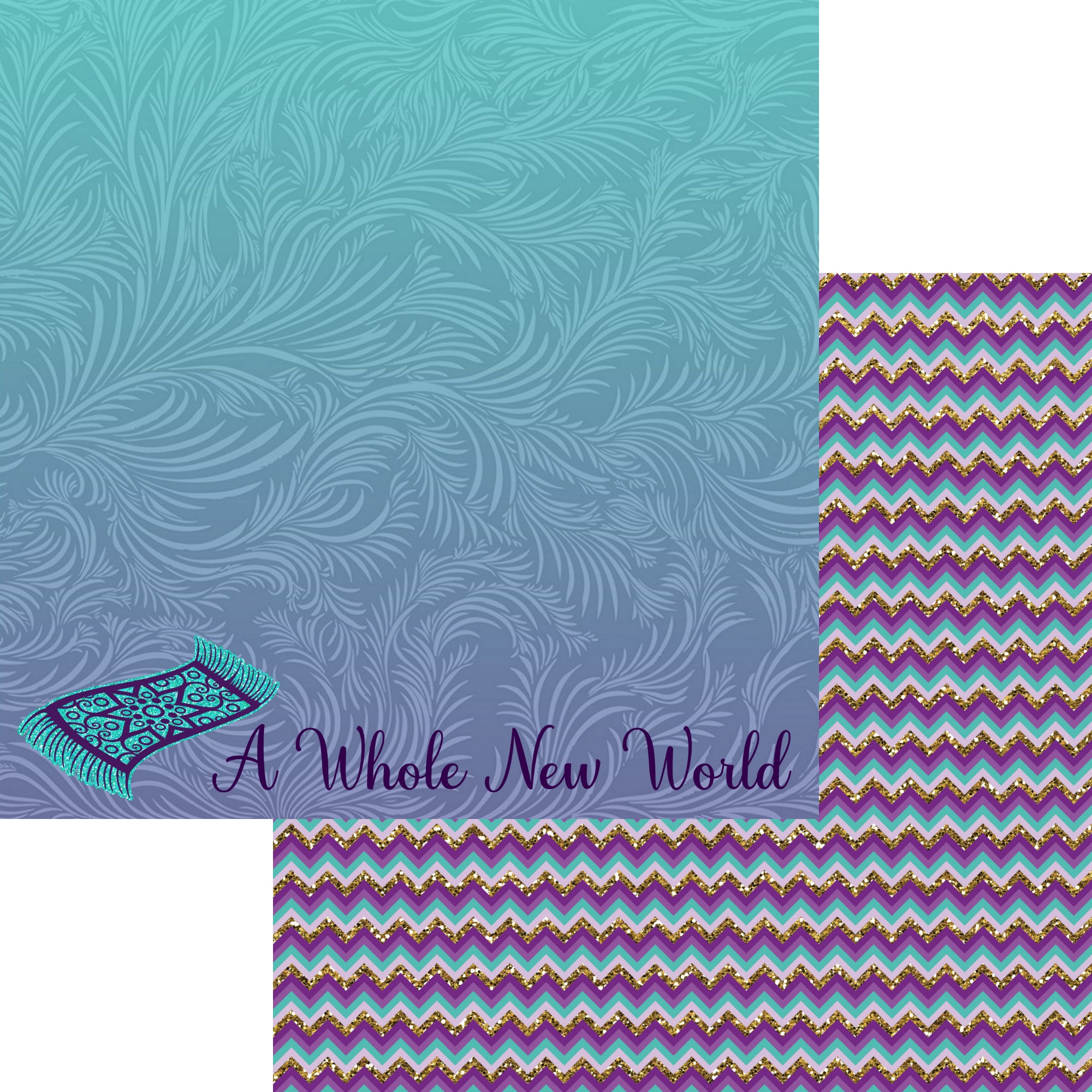 Inspired By Collection Flying Carpets 12 x 12 Double-Sided Scrapbook Paper by SSC Designs