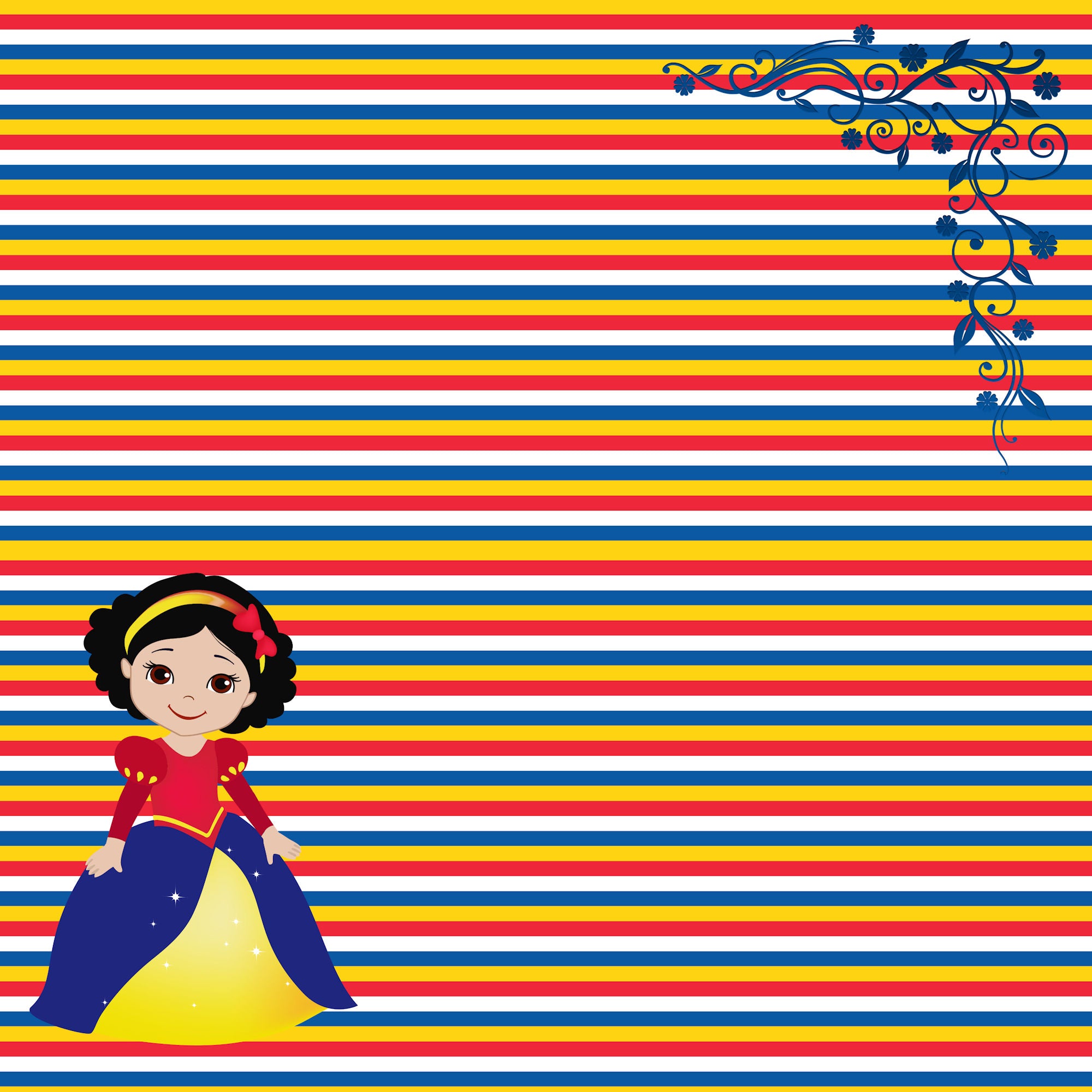 Inspired By Collection Red Princess 12 x 12 Double-Sided Scrapbook Paper by SSC Designs