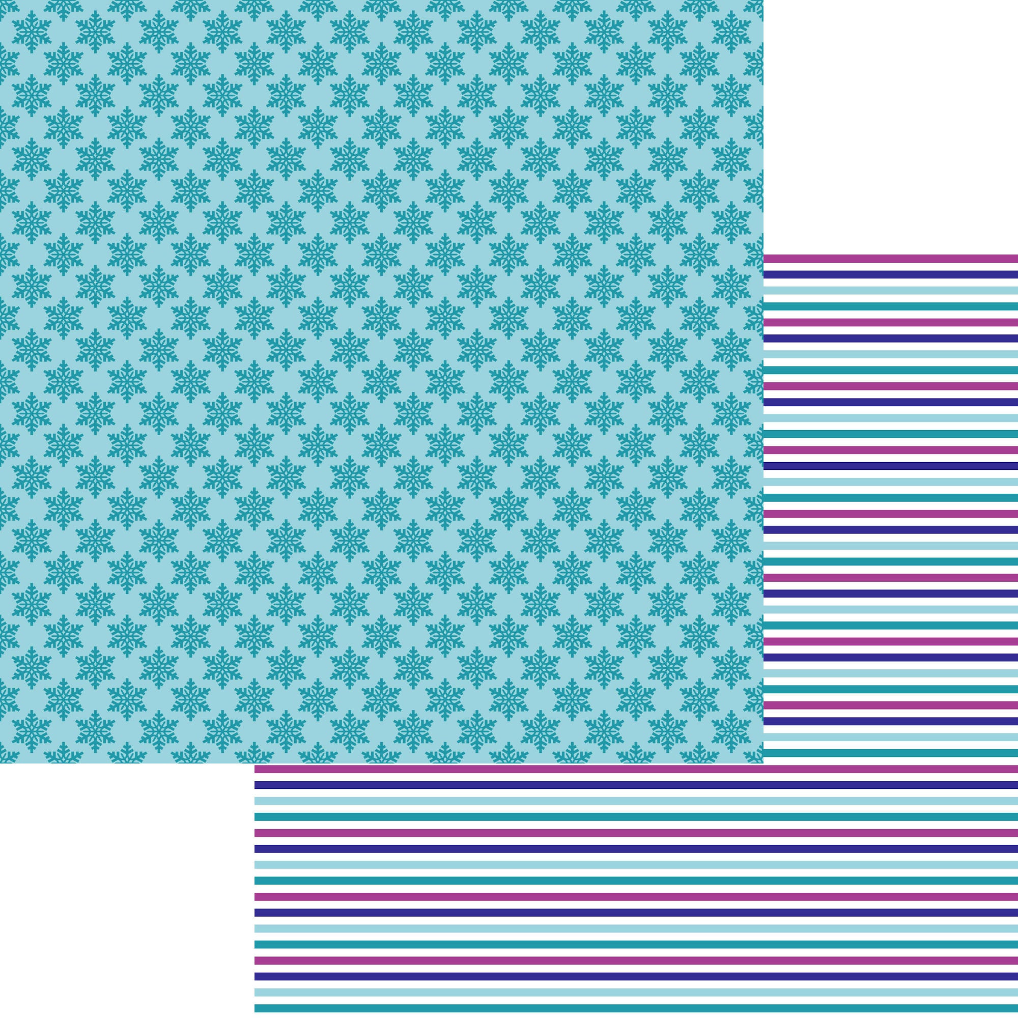 Inspired By Collection Snowflakes 12 x 12 Double-Sided Scrapbook Paper by SSC Designs
