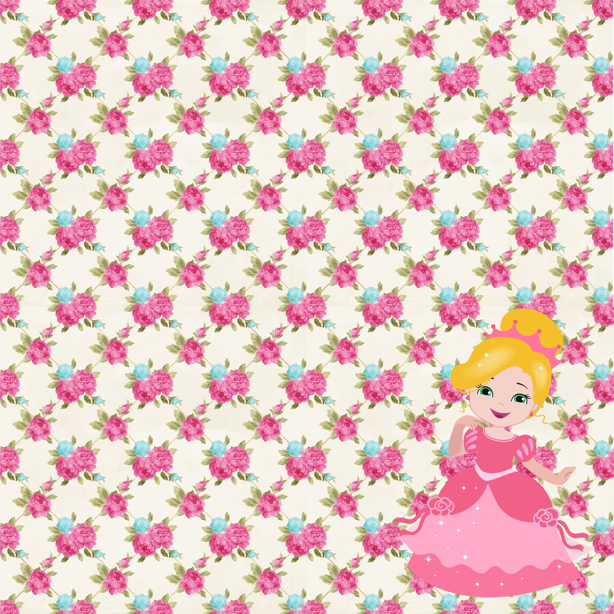 Inspired By Collection Pink Princess 12 x 12 Double-Sided Scrapbook Paper by SSC Designs