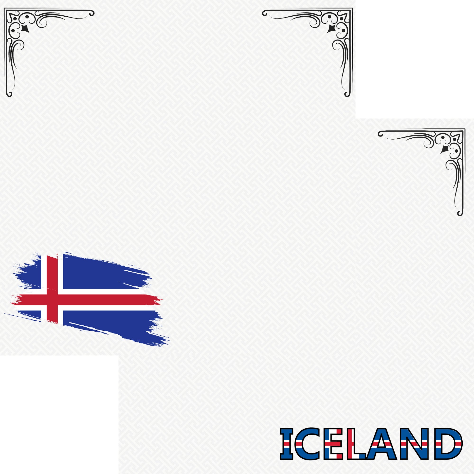 SSC Designs | Iceland Title Scrapbook Paper