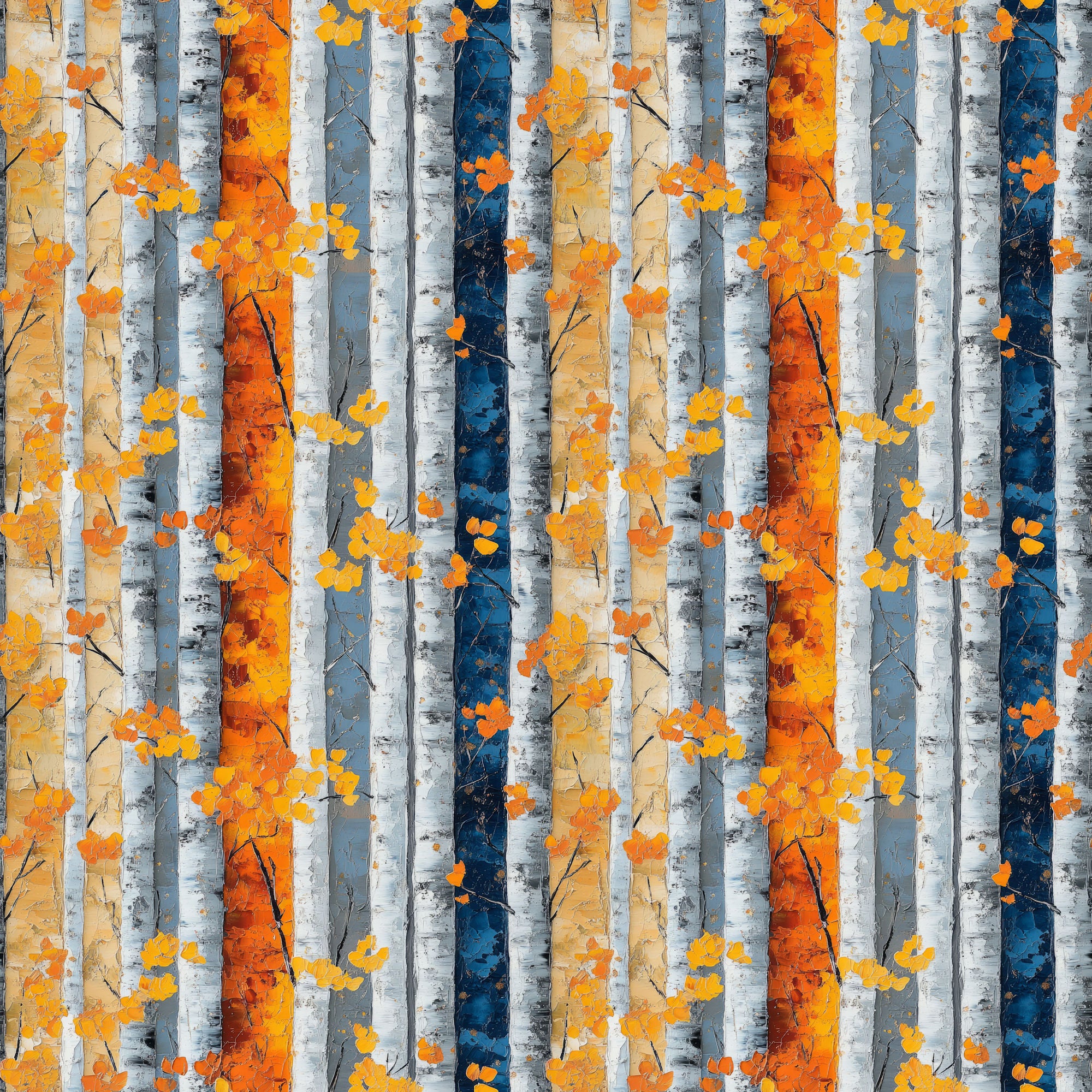 Indigo Fall Collection Beautiful Birch 12 x 12 Double-Sided Scrapbook Paper by SSC Designs