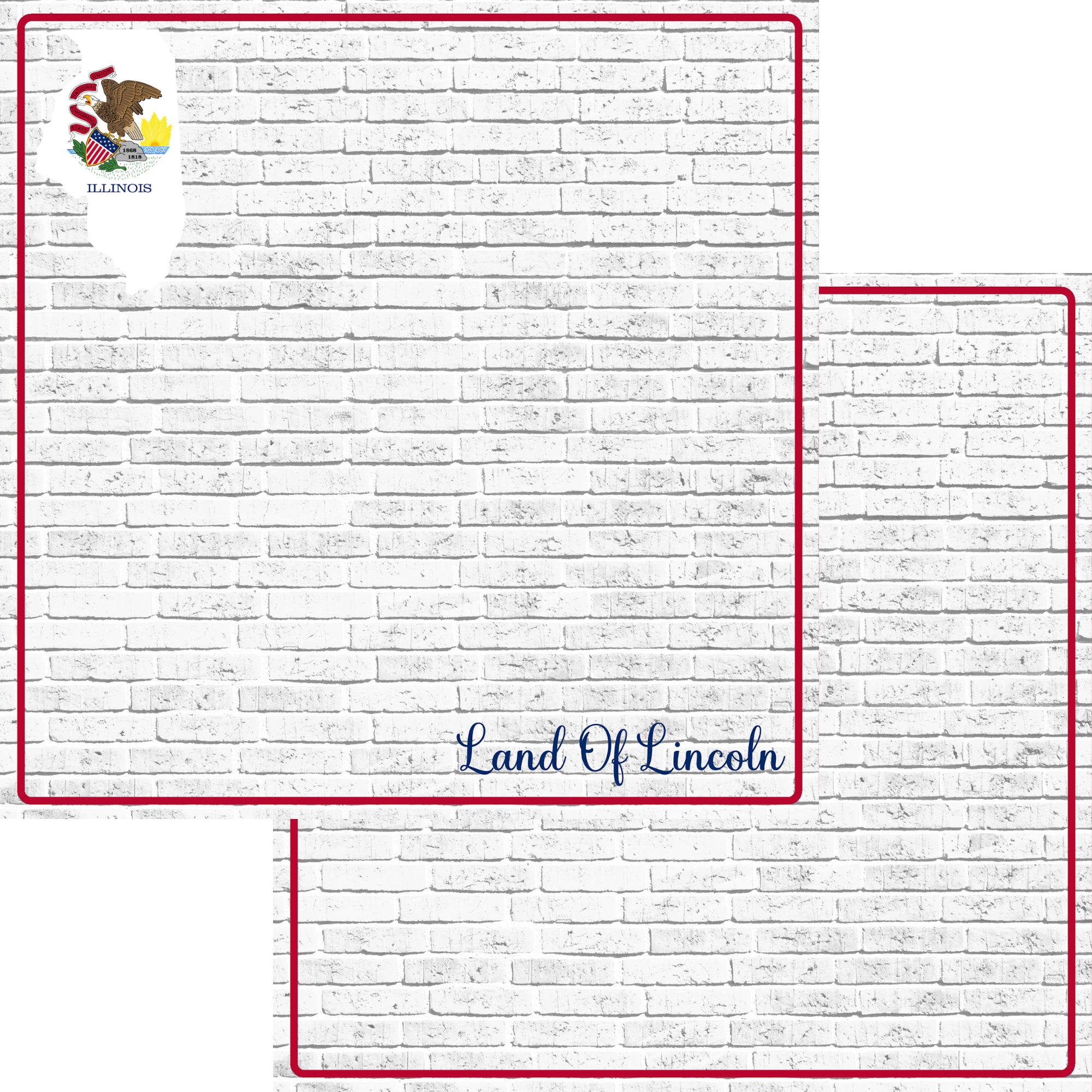 Fifty States Collection Illinois 12 x 12 Double-Sided Scrapbook Paper by SSC Designs