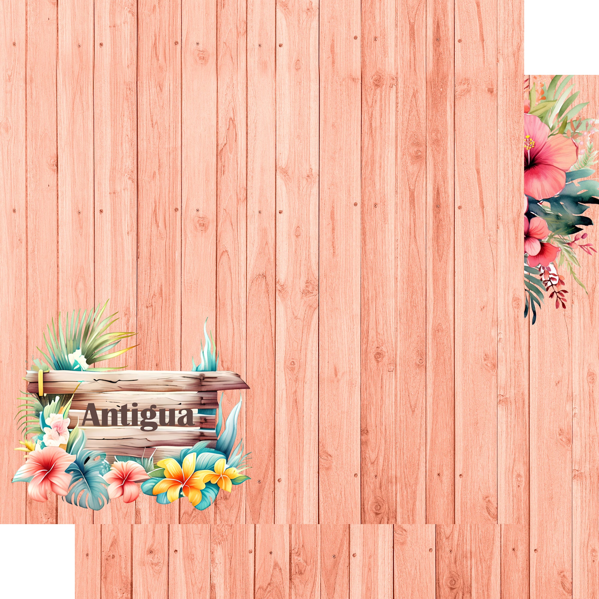 Island Life Collection Antigua 12 x 12 Double-Sided Scrapbook Paper by SSC Designs