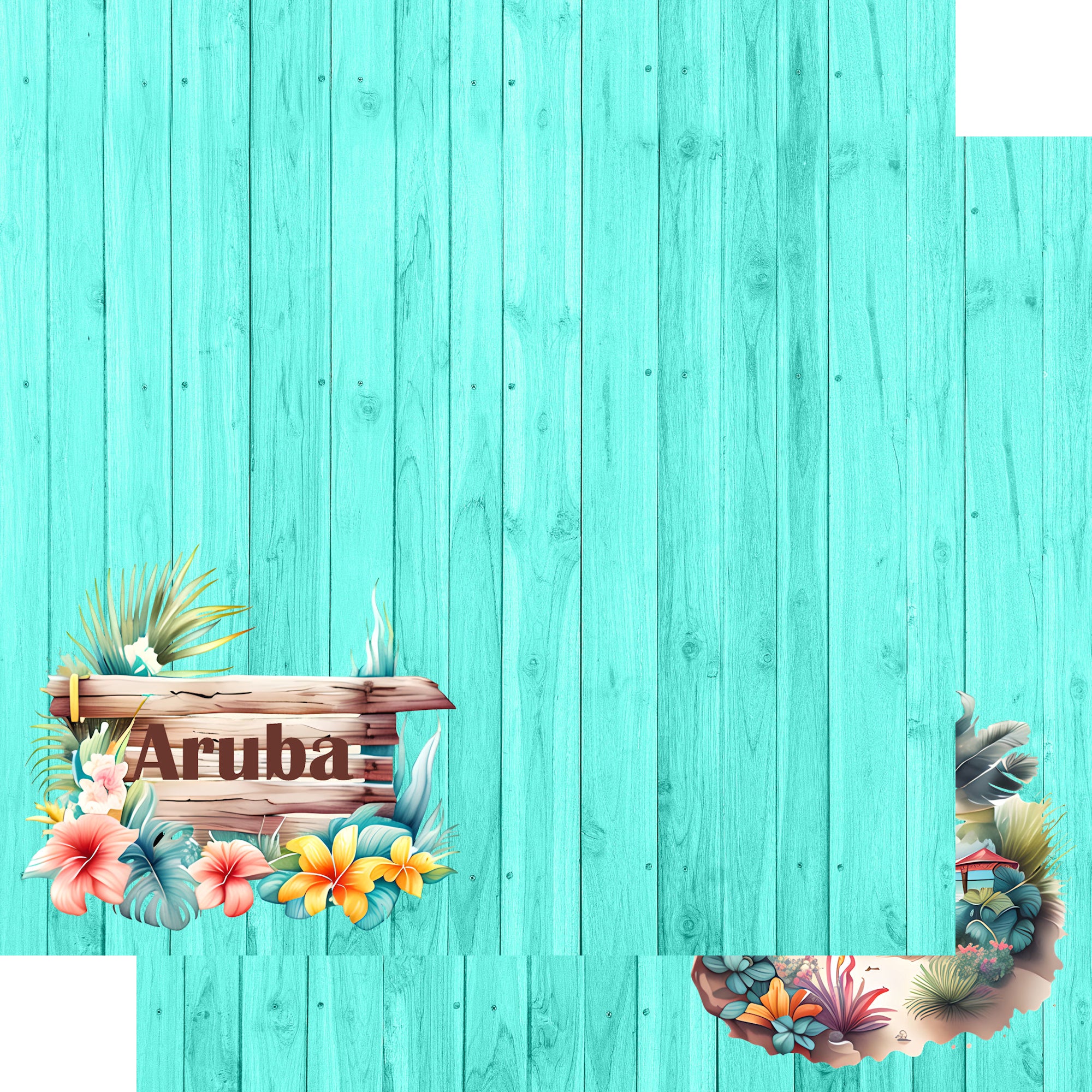 Island Life Collection Aruba 12 x 12 Double-Sided Scrapbook Paper by SSC Designs