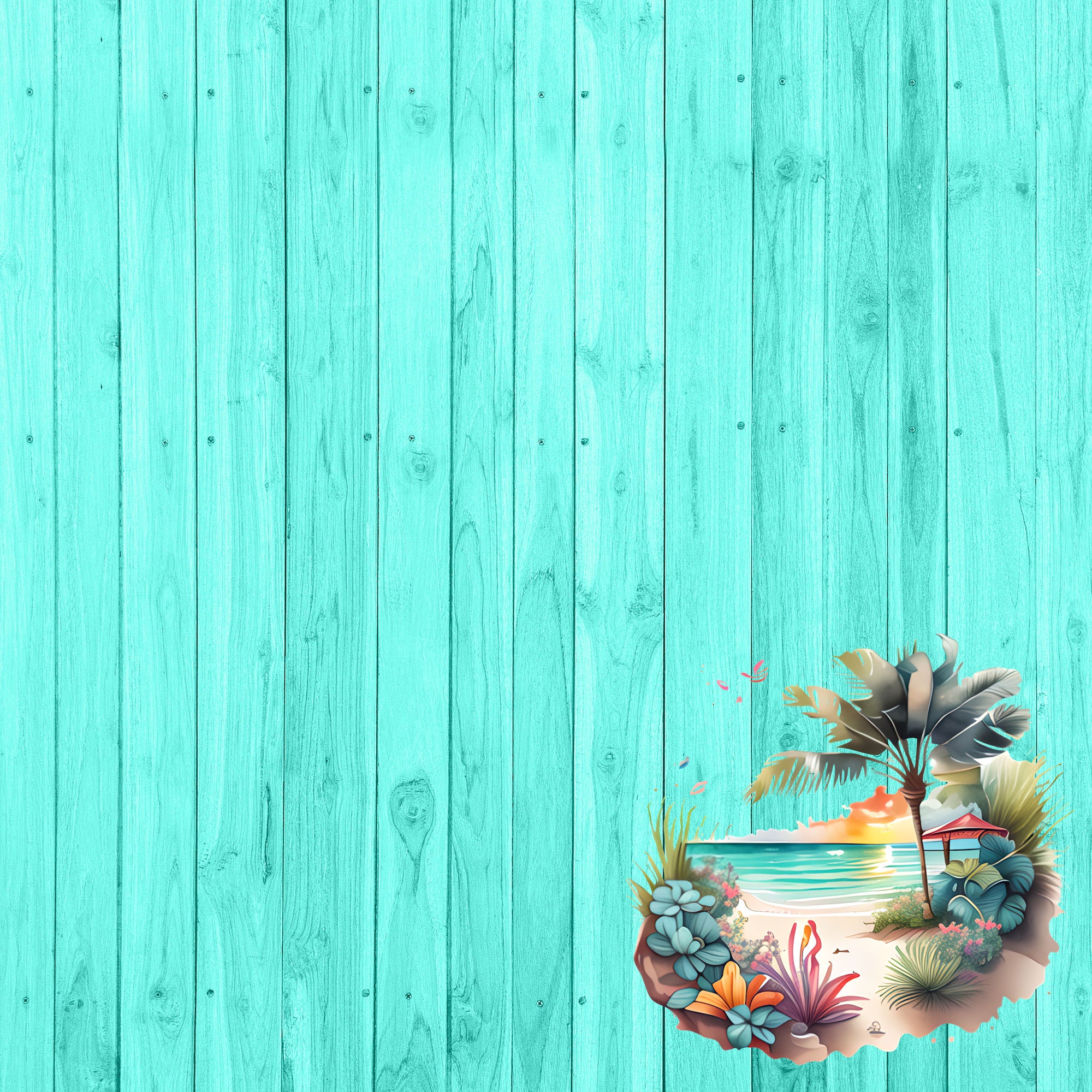 Island Life Collection Aruba 12 x 12 Double-Sided Scrapbook Paper by SSC Designs