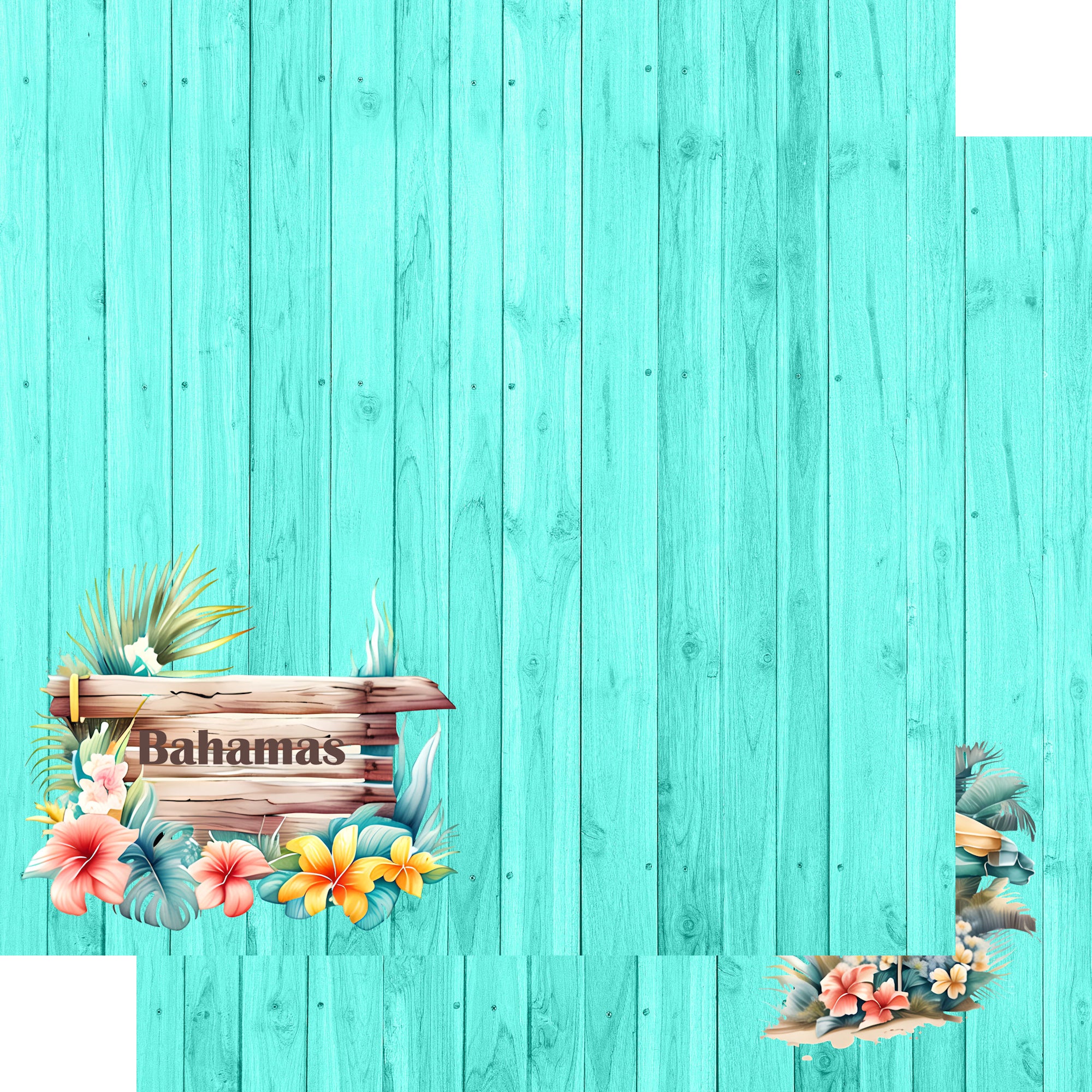 Island Life Collection Bahamas 12 x 12 Double-Sided Scrapbook Paper by SSC Designs