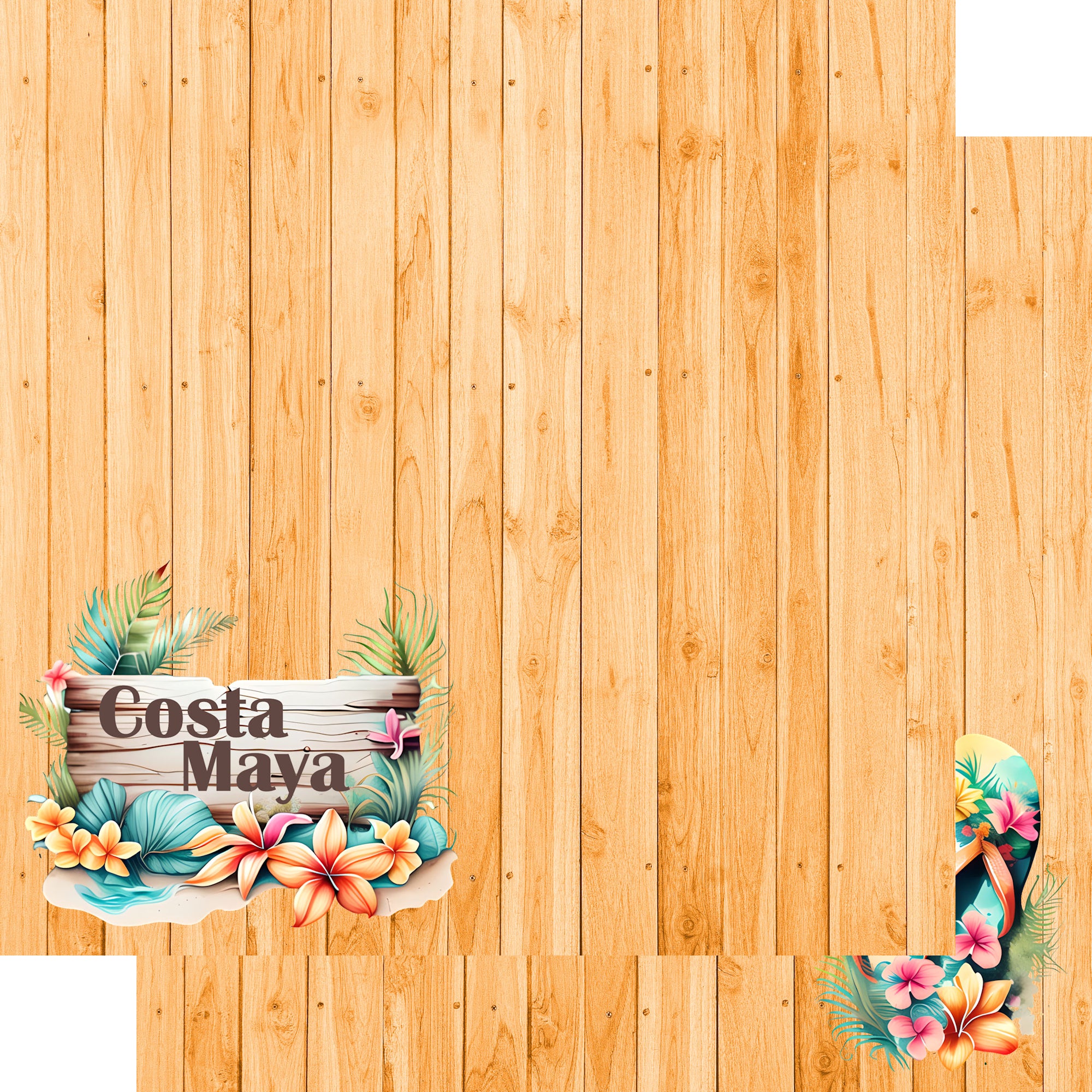 Island Life Collection Costa Maya 12 x 12 Double-Sided Scrapbook Paper by SSC Designs