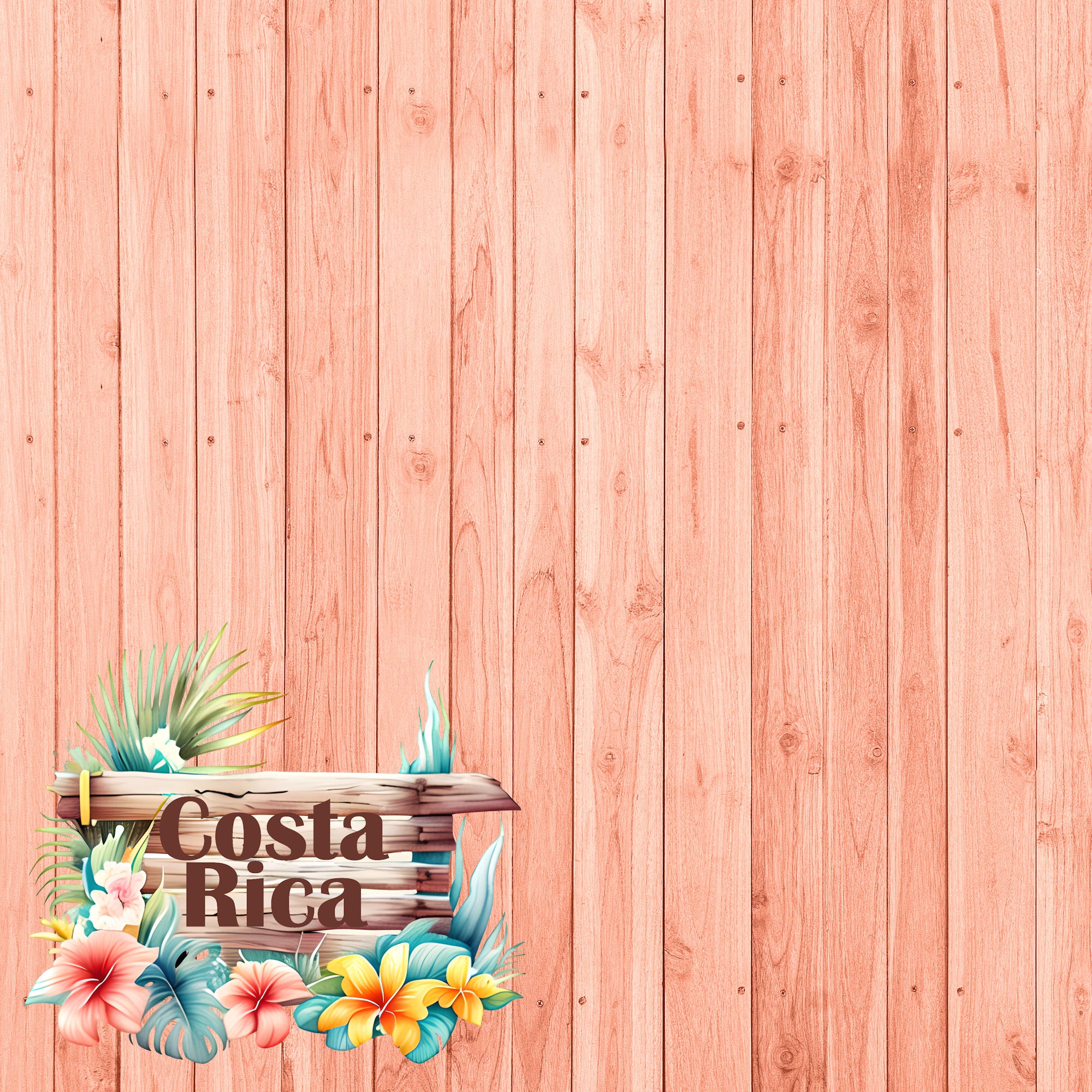 Island Life Collection Costa Rica 12 x 12 Double-Sided Scrapbook Paper by SSC Designs