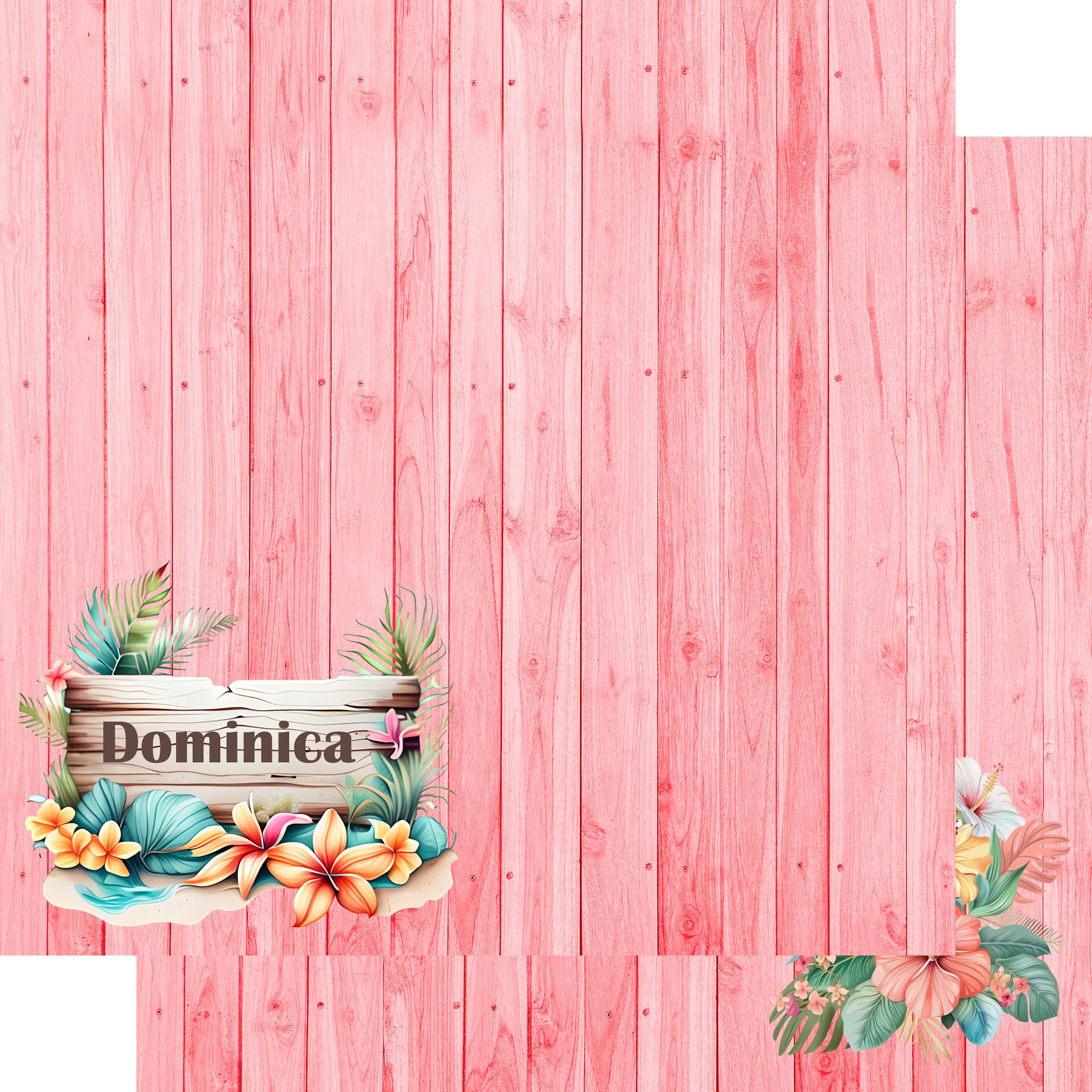 Island Life Collection Dominica 12 x 12 Double-Sided Scrapbook Paper by SSC Designs