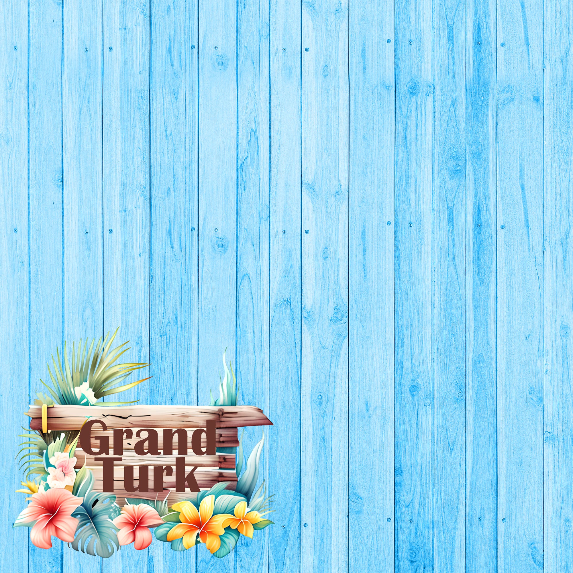 Island Life Collection Grand Turk 12 x 12 Double-Sided Scrapbook Paper by SSC Designs