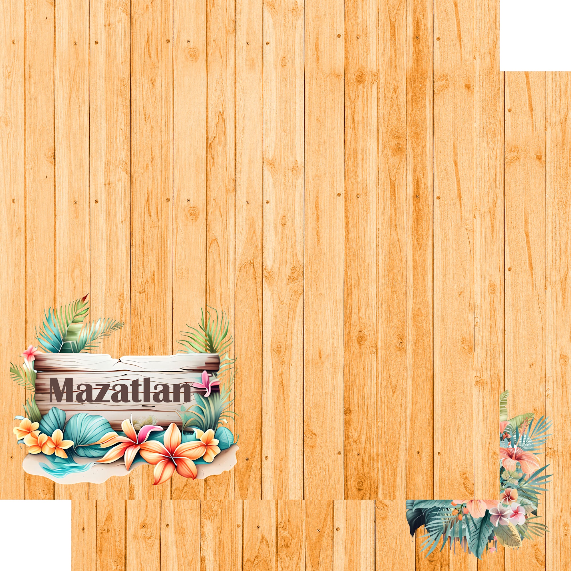 Island Life Collection Mazatlan 12 x 12 Double-Sided Scrapbook Paper by SSC Designs